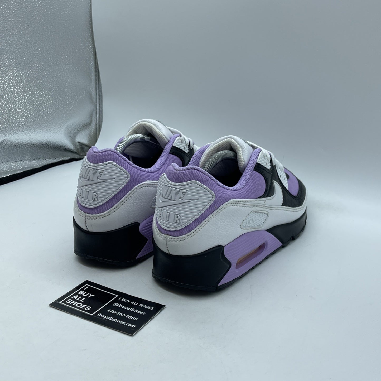 Size 9.5 - Nike By You Air Max 90 Low Top White Purple Leather (DO7430-900)