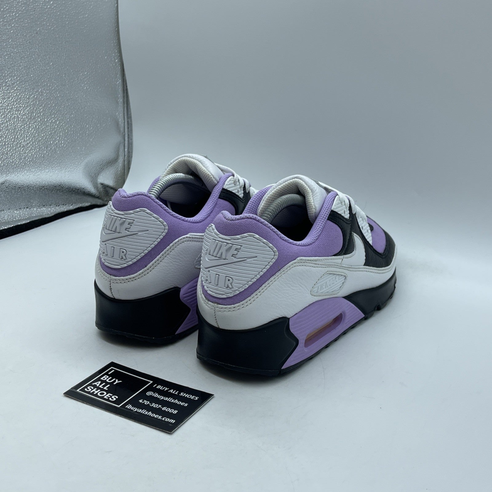 Size 9.5 - Nike By You Air Max 90 Low Top White Purple Leather (DO7430-900)