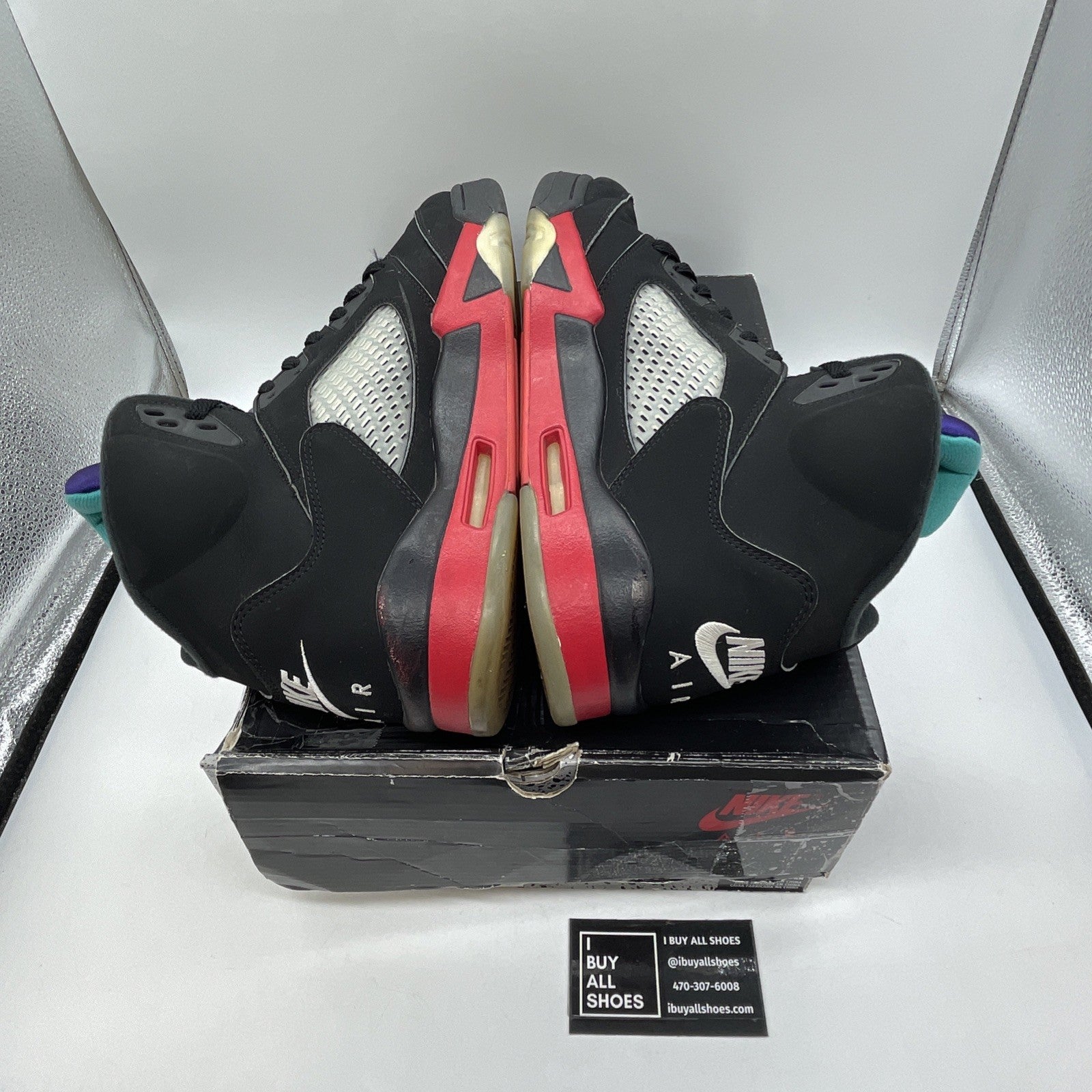 Size 12 - Jordan 5 Retro Top 3 Black Red Silver Suede (CZ1786-001)