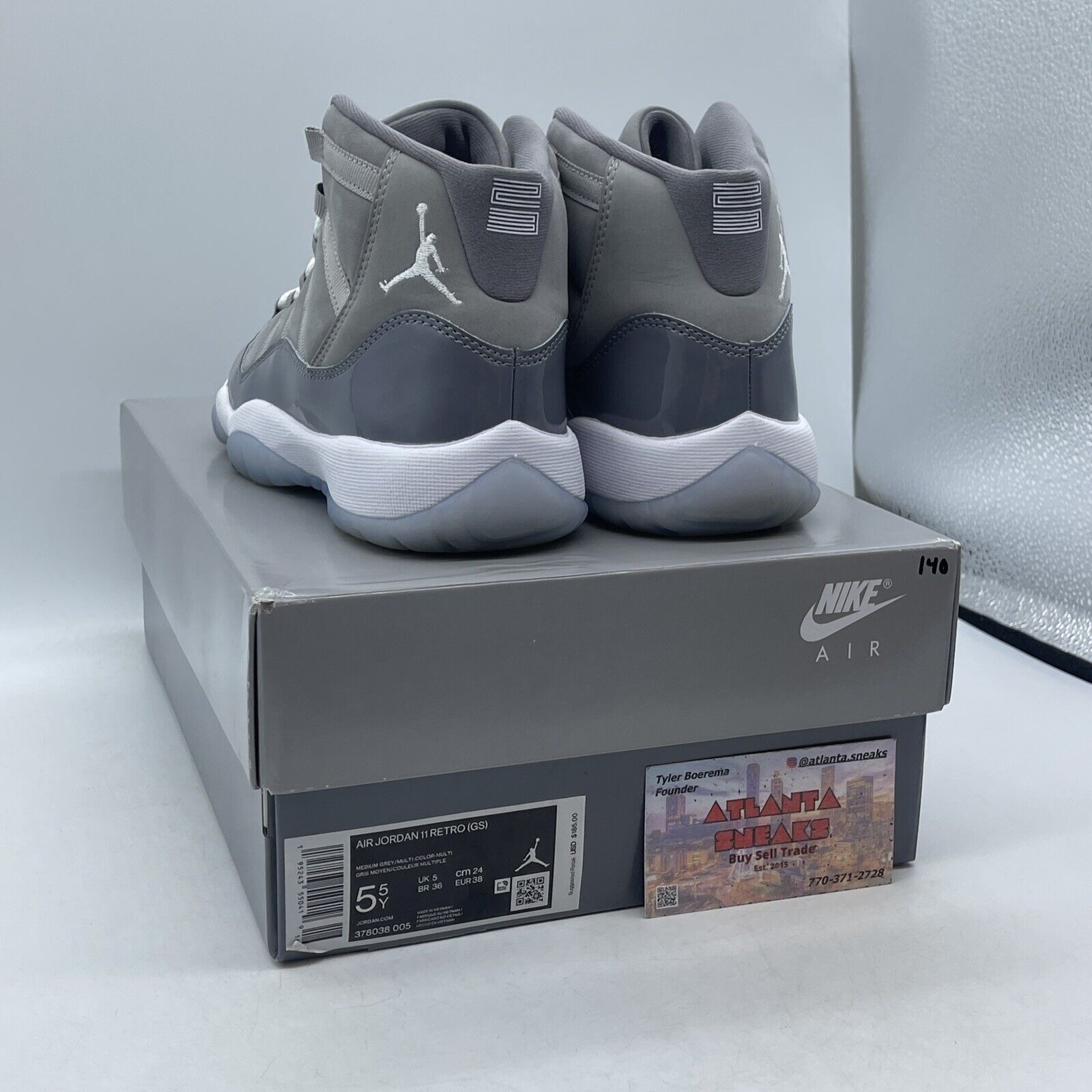 Size 5.5 (GS) - Jordan 11 Retro 2021 Mid Cool Grey Suede Leather (378038-005)