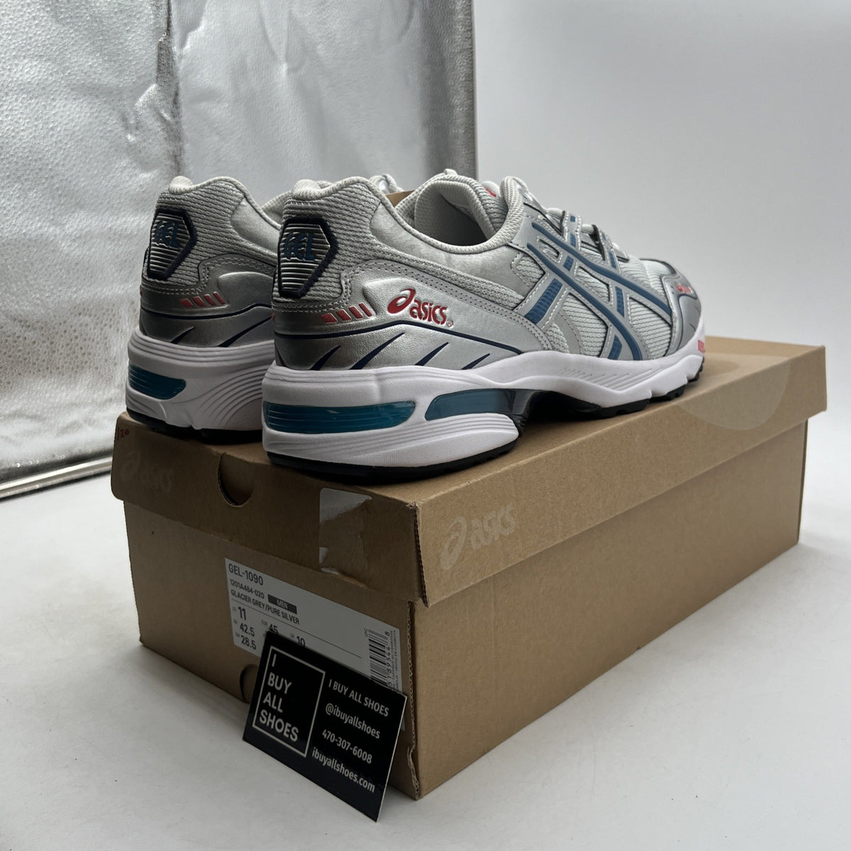 Size 11 - ASICS Men's GEL-1090 Glacier Grey/ Pure Silver  (1201A484-020)