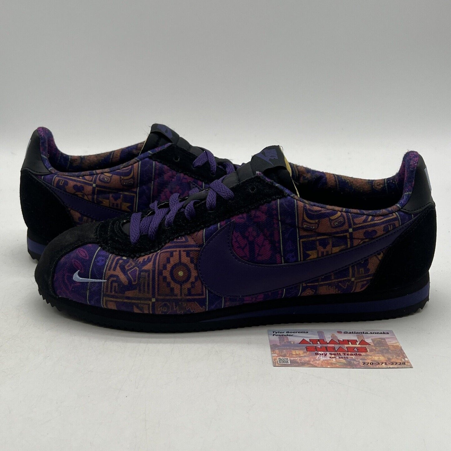 Size 12 - Nike Inti x Classic Cortez One Heart Purple Black Leather (AH7741-500)