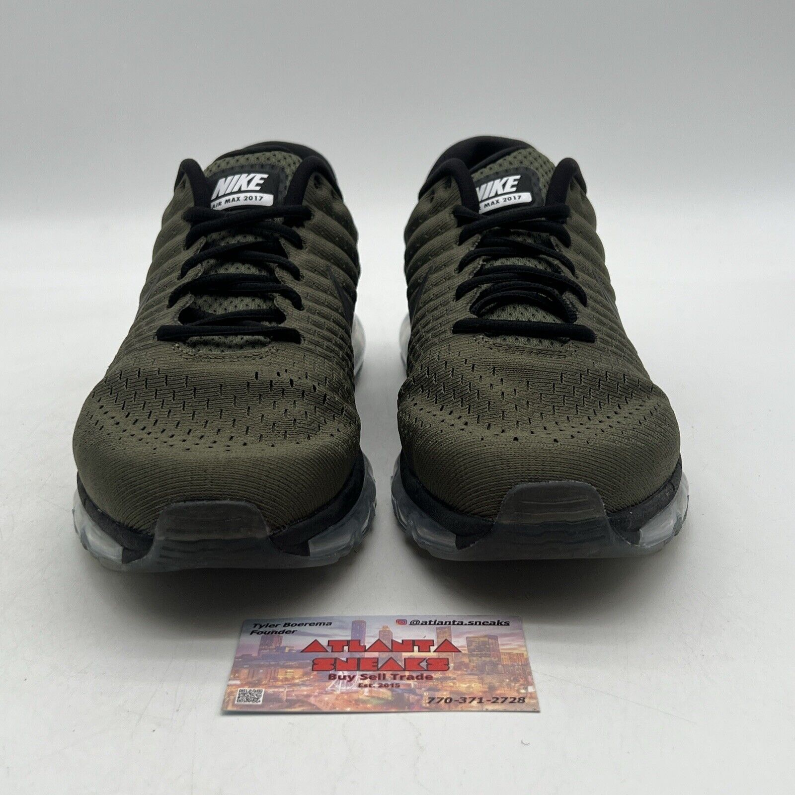 Size 10 - Nike Air Max 2017 Cargo Khaki Black Olive (849559-302)