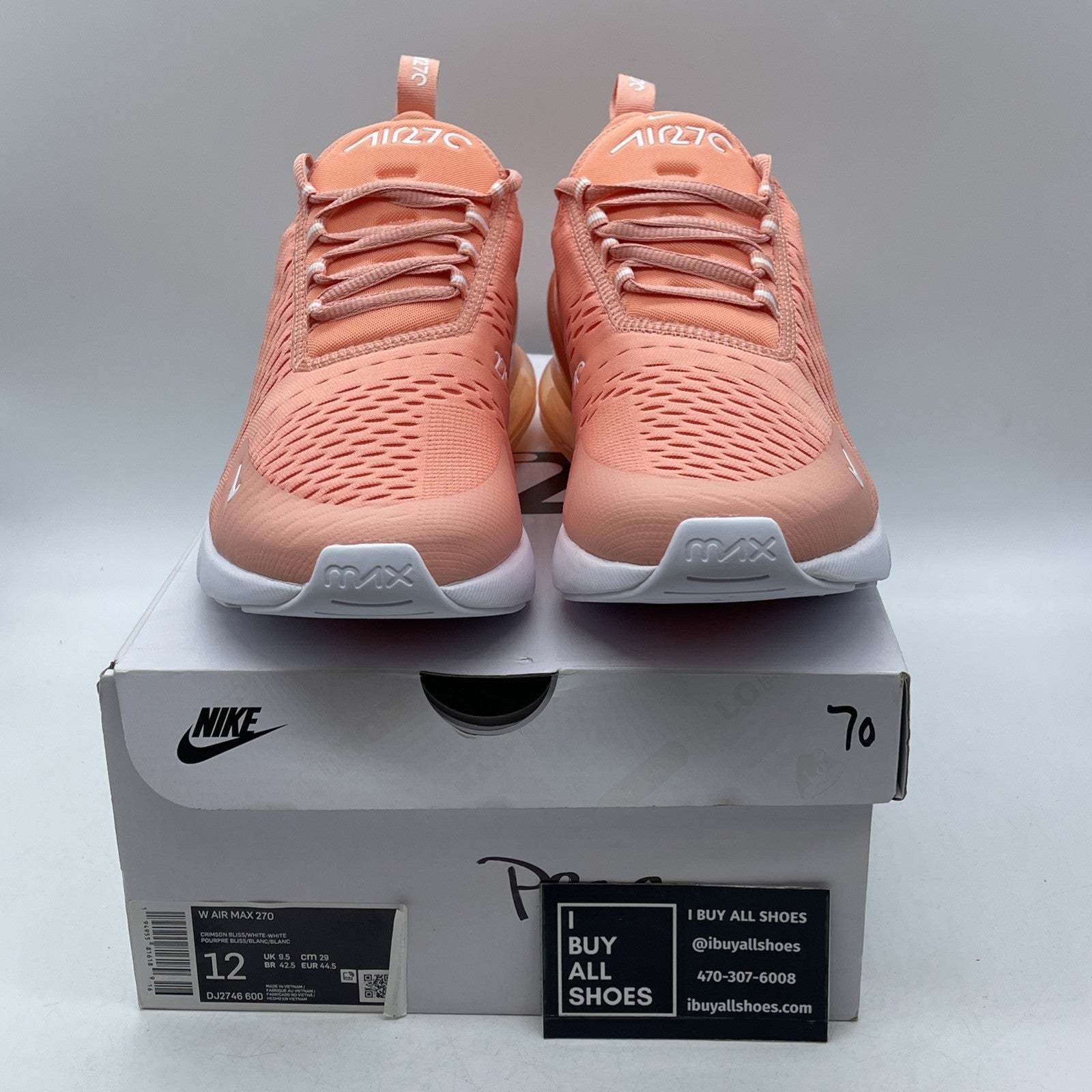 Size 12W - Nike Air Max 270 Crimson Bliss (DJ2746-600)