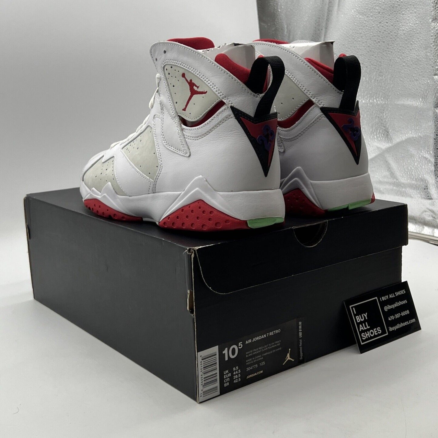 Size 10.5 - Air Jordan 7 Retro 2015 Hare (304775-125)