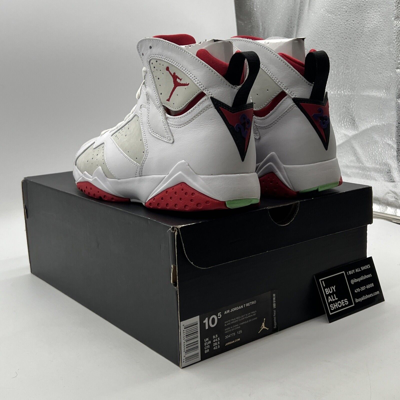 Size 10.5 - Air Jordan 7 Retro 2015 Hare (304775-125)