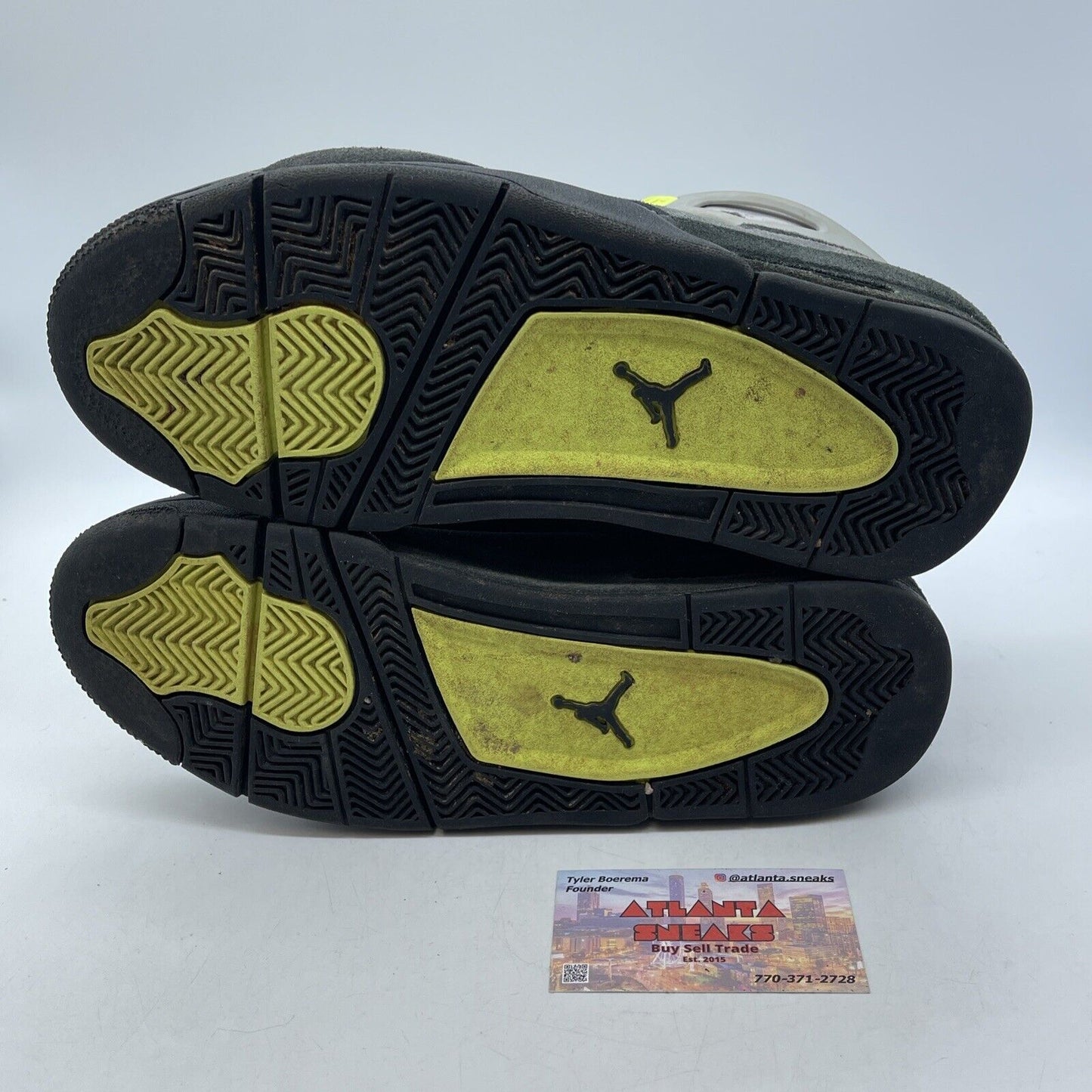 Size 8.5 - Jordan 4 Retro SE Mid Neon 95 Grey Black Green Suede (CT5342-007)