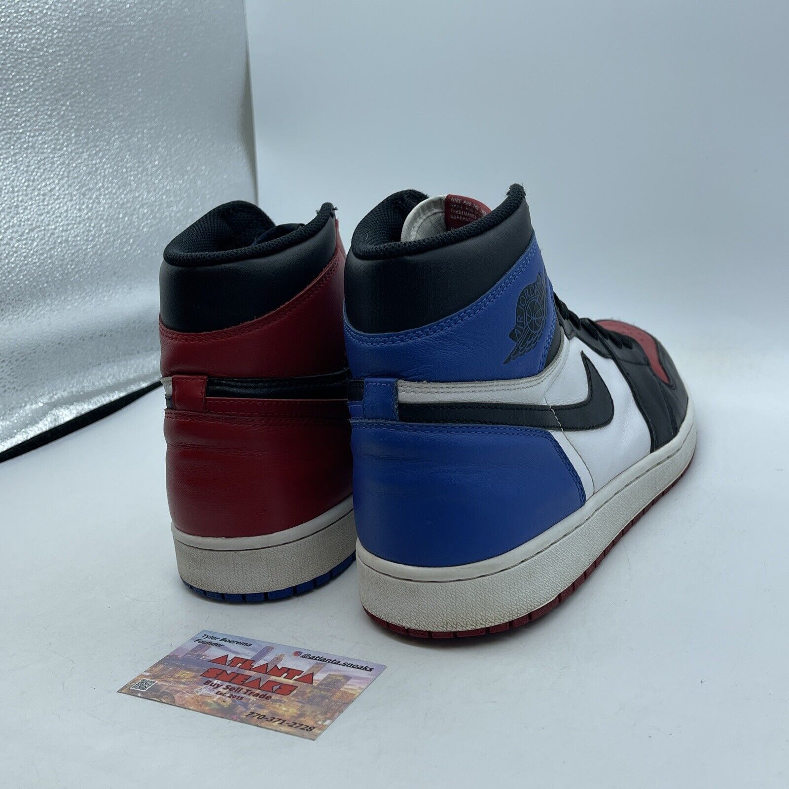 Size 12 - Jordan 1 Retro High OG Top 3 2016 Black Red Blue Leather (555088-026)