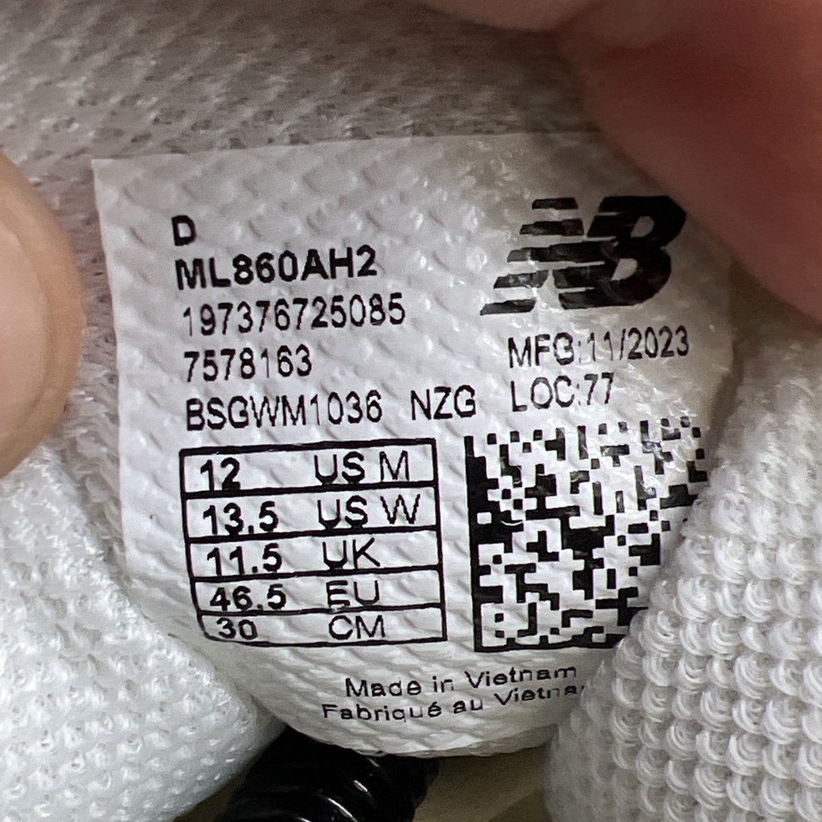 Size 12 - New Balance Aimé Leon Dore x 860v2 White (ML860AH2)