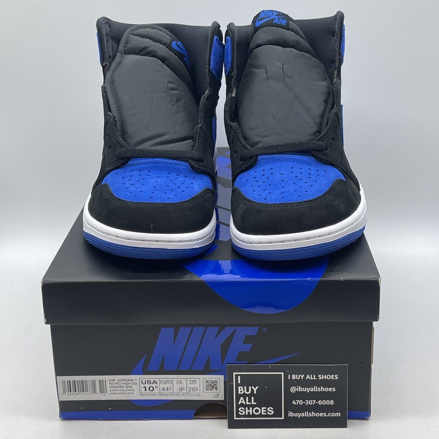 Size 10.5 - Jordan 1 Retro OG High Royal Reimagined Blue Black Suede DZ5485-042