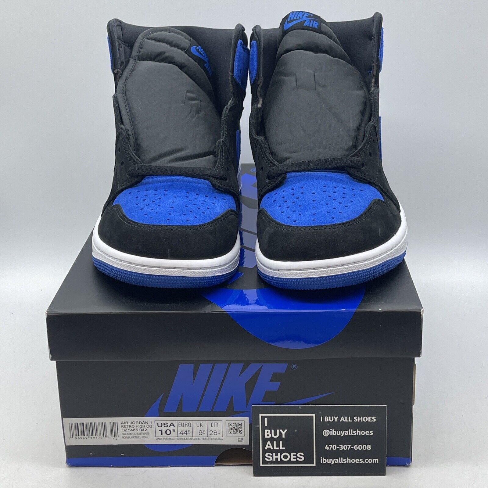 Size 10.5 - Jordan 1 Retro OG High Royal Reimagined Blue Black Suede DZ5485-042