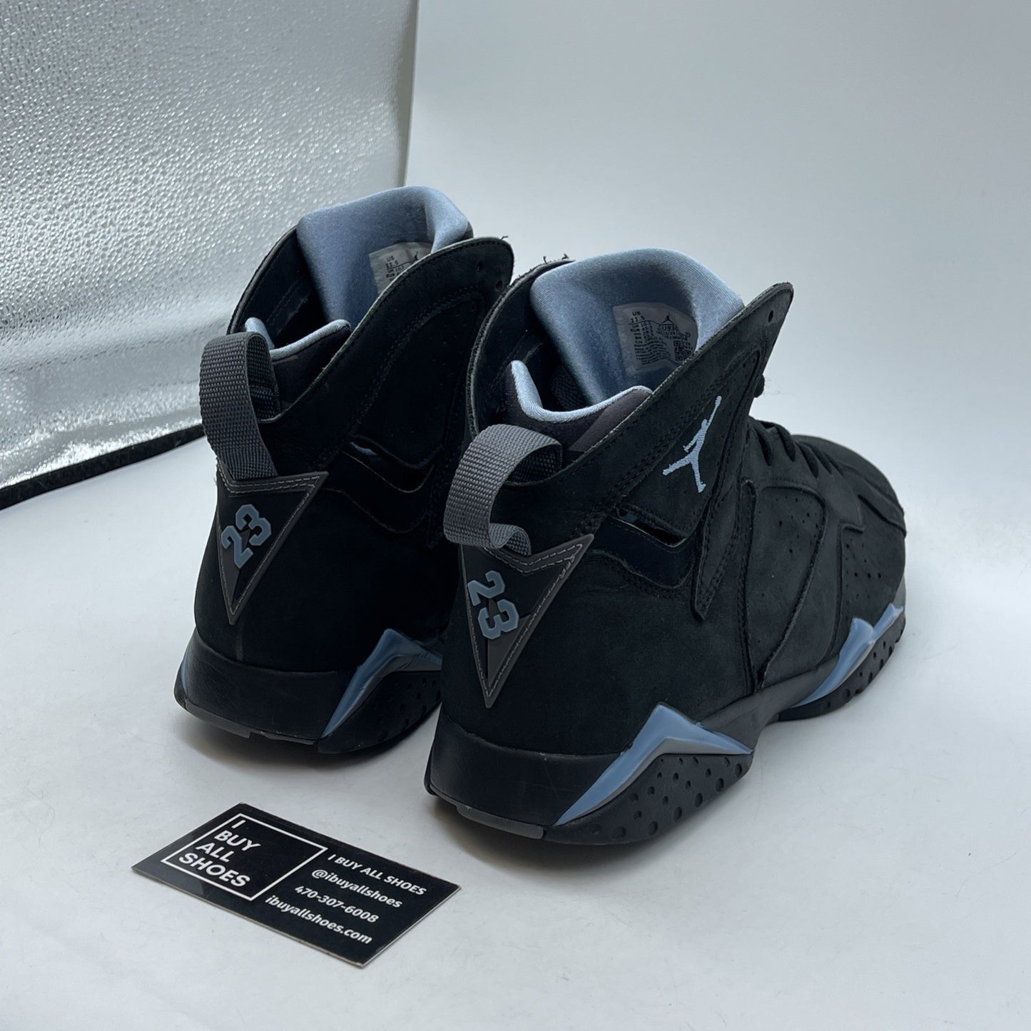 Size 11.5 - Air Jordan 7 Retro 2023 Chambray Black Blue Suede (CU9307-004)