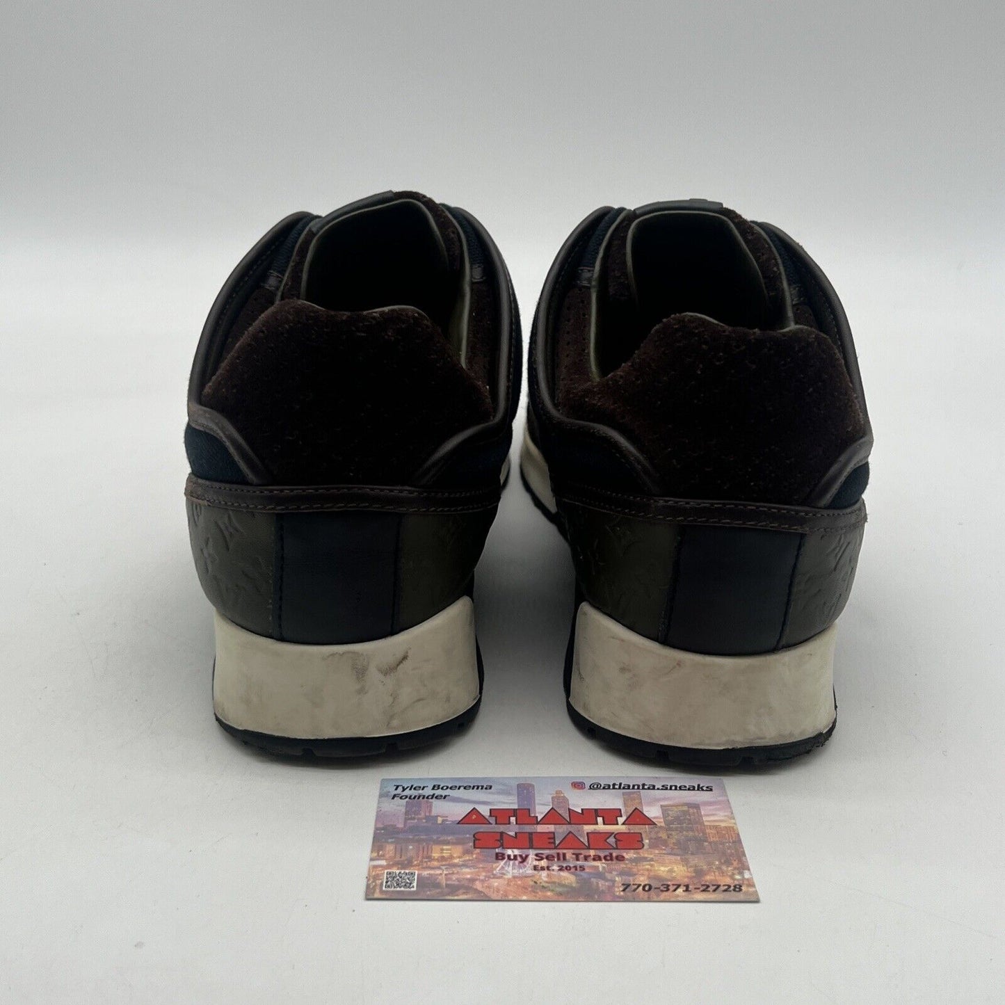 Size 9.5 - LOUIS VUITTON LOW TOP SNEAKER MONOGRAM Brown (GO0122)