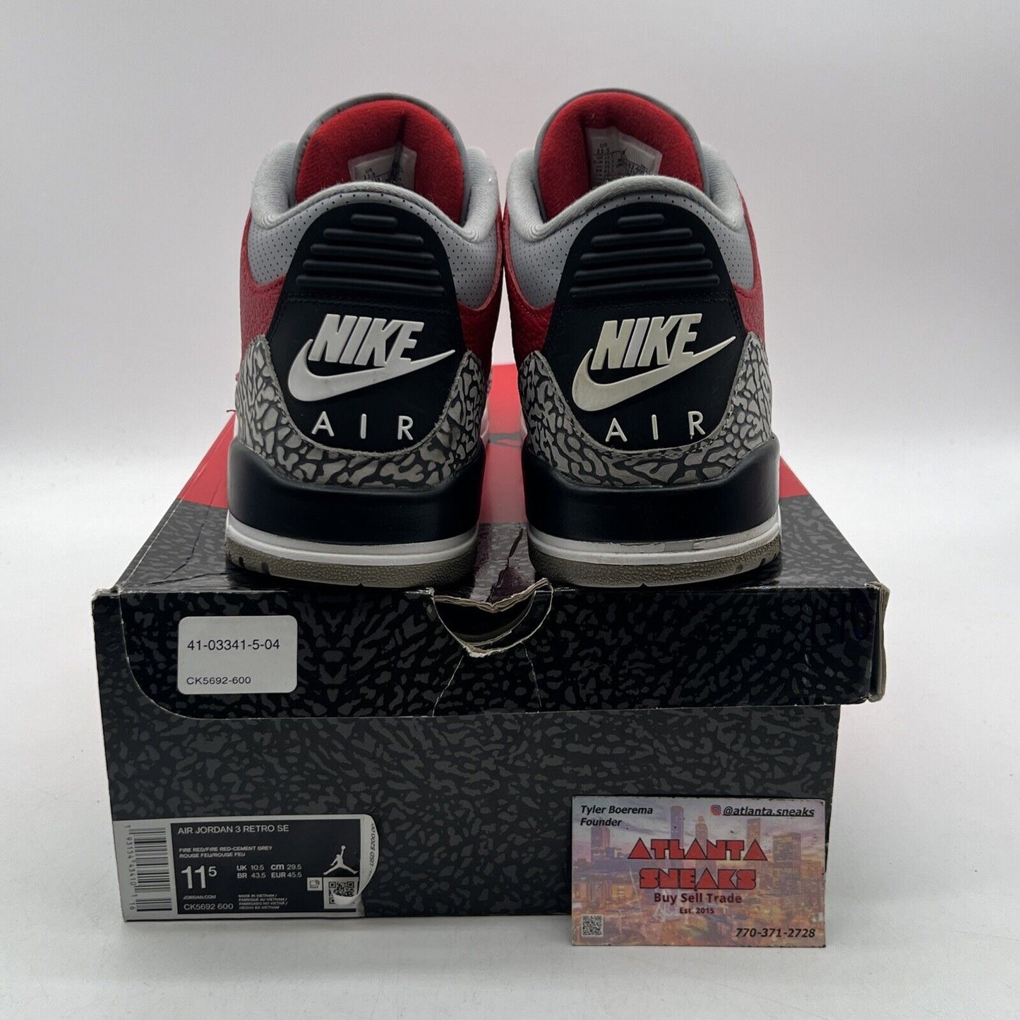 Size 11.5 - Jordan 3 Retro SE Mid Unite Black White Red Leather (CK5692-600)