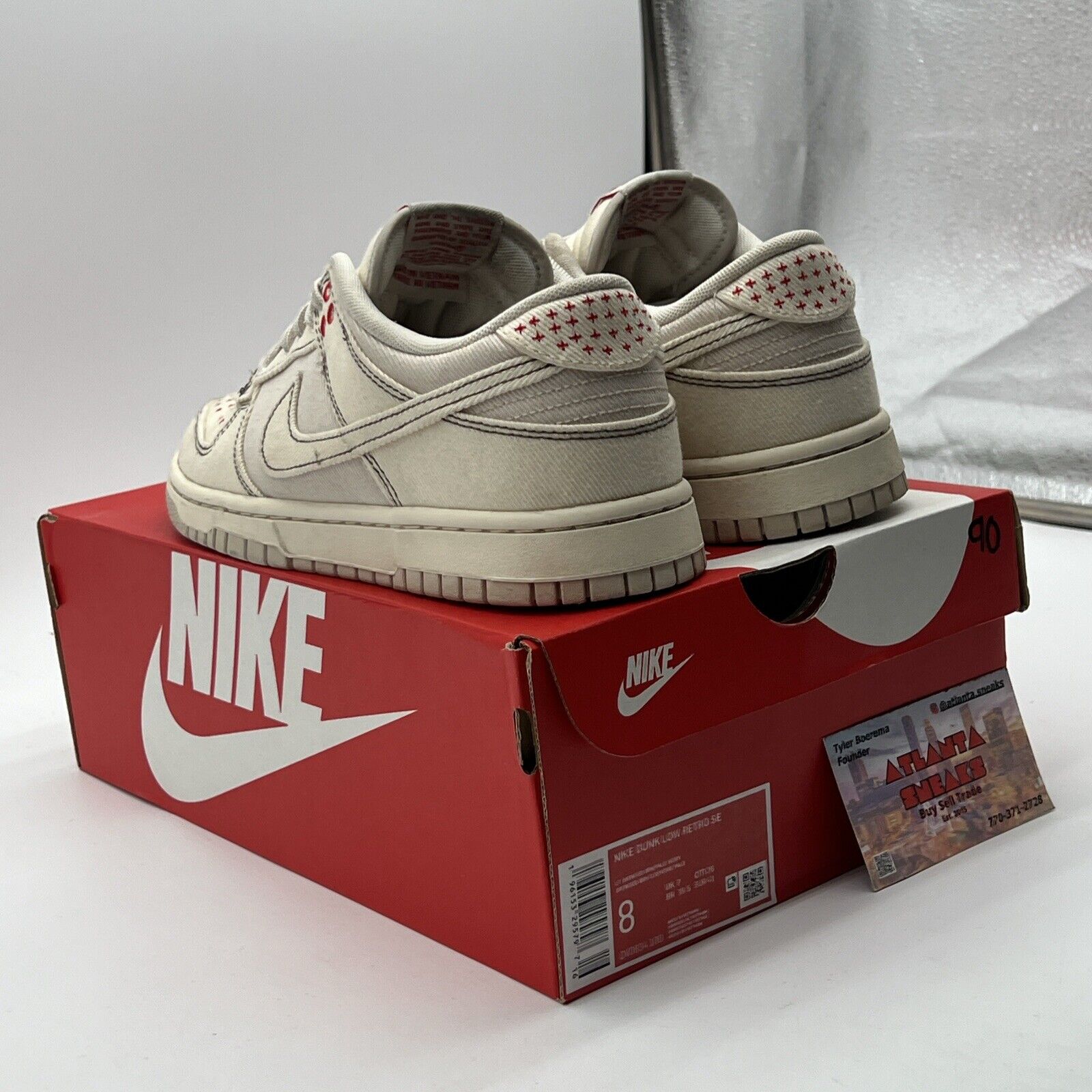 Size 8 - Nike Dunk Low Sashiko - Light Orewood Brown 2023 Suede (DV0834-100)