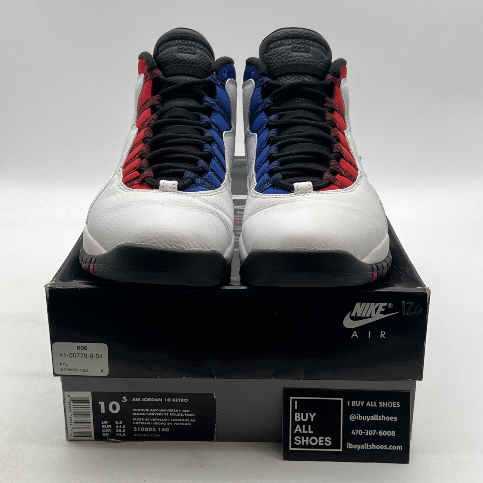 Size 10.5 - Air Jordan 10 Westbrook Class of 2006 (310805-160)