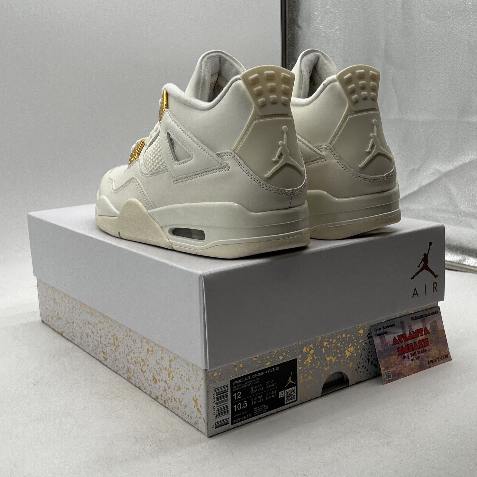 Size 12 - Air Jordan 4 Retro Metallic Gold W (AQ9129-170)