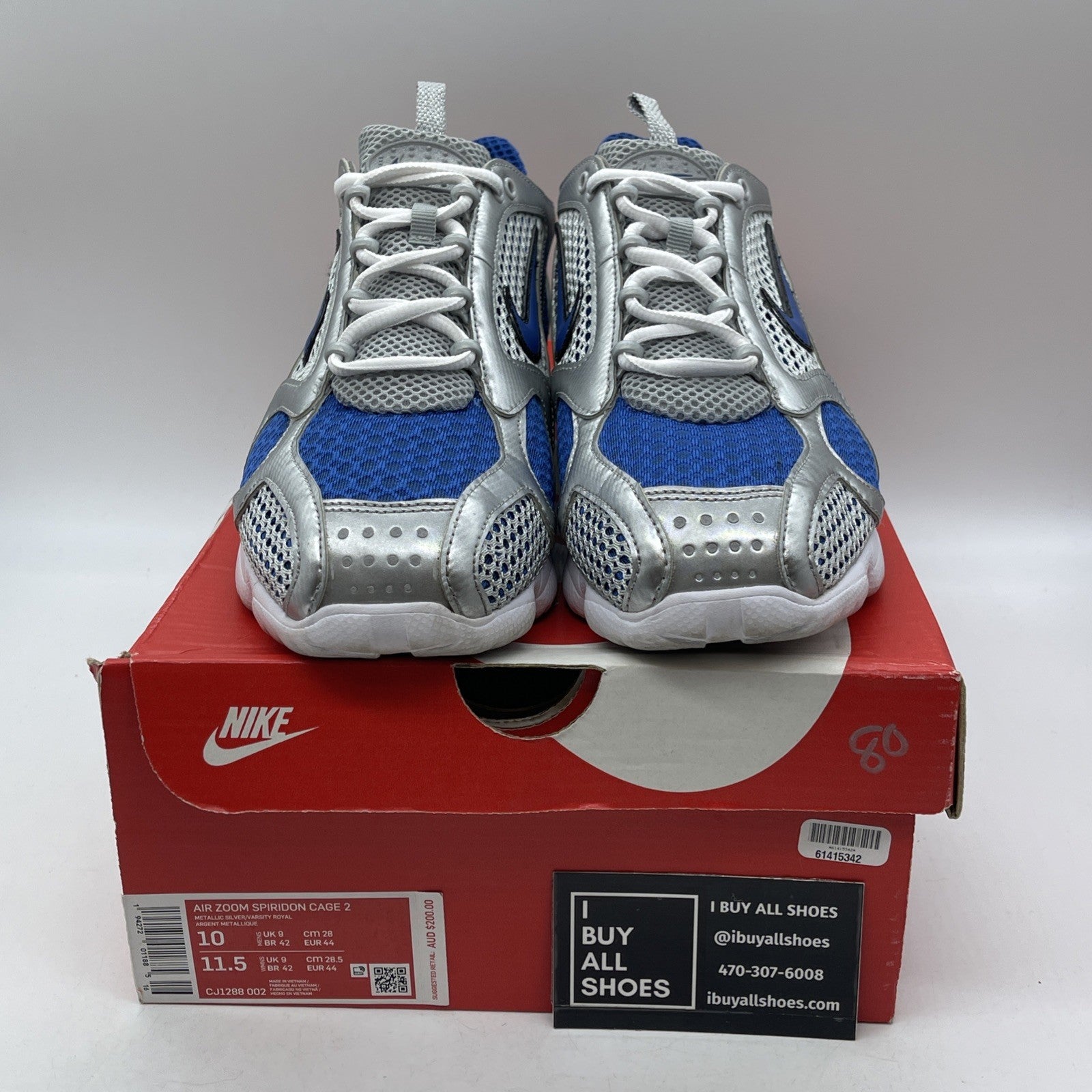Size 10 - Nike Zoom Spiridon Cage 2 2020 Varsity Royal Blue (CJ1288-002)