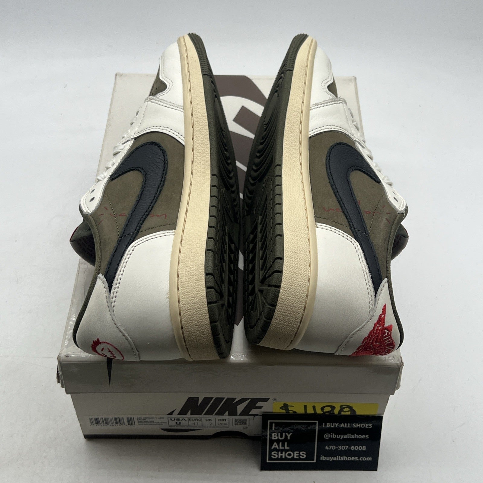 Size 8 - Travis Scott x Air Jordan 1 Retro OG SP Low Reverse Olive / Medium
