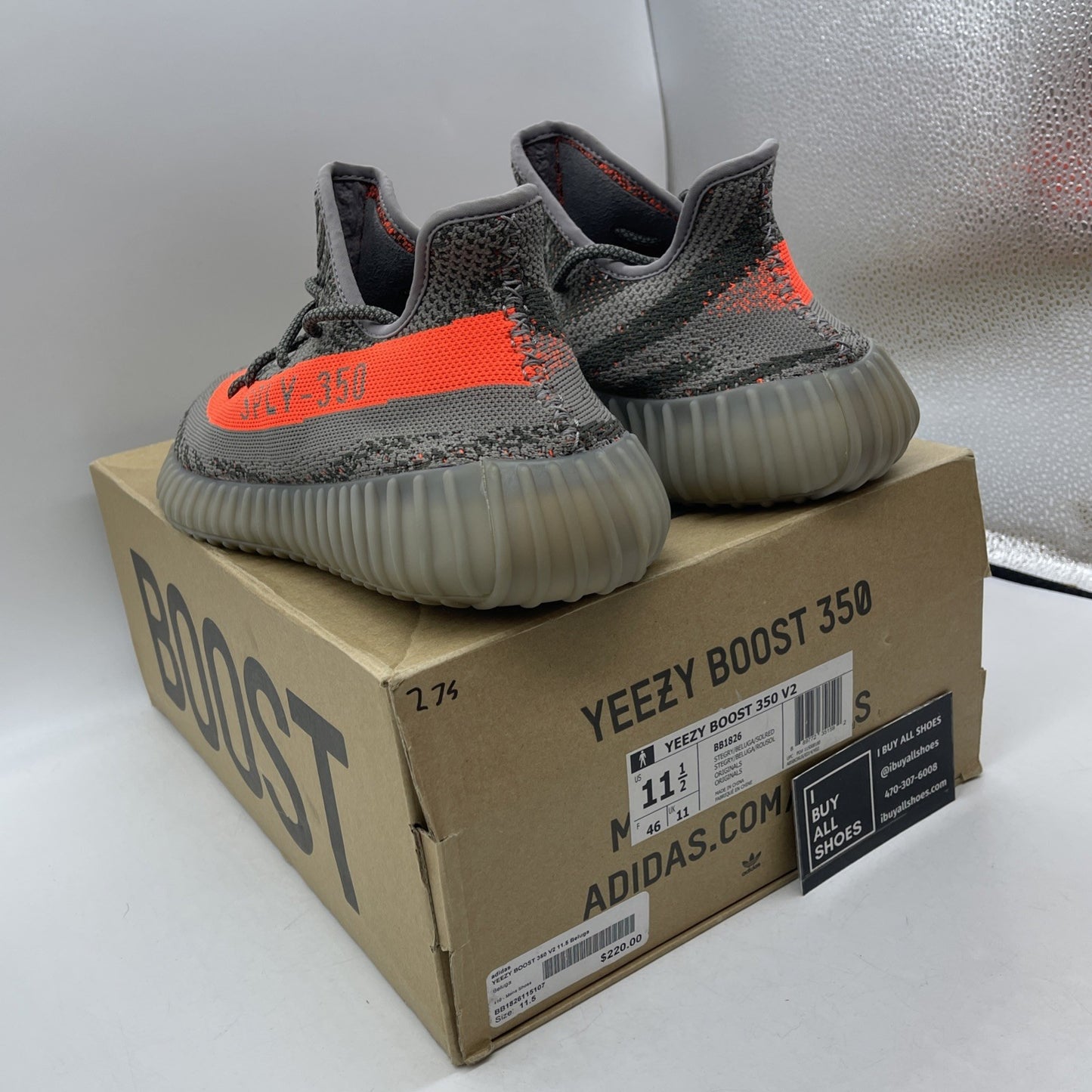 Size 11.5 - adidas Yeezy Boost 350 V2 Beluga (BB1826)