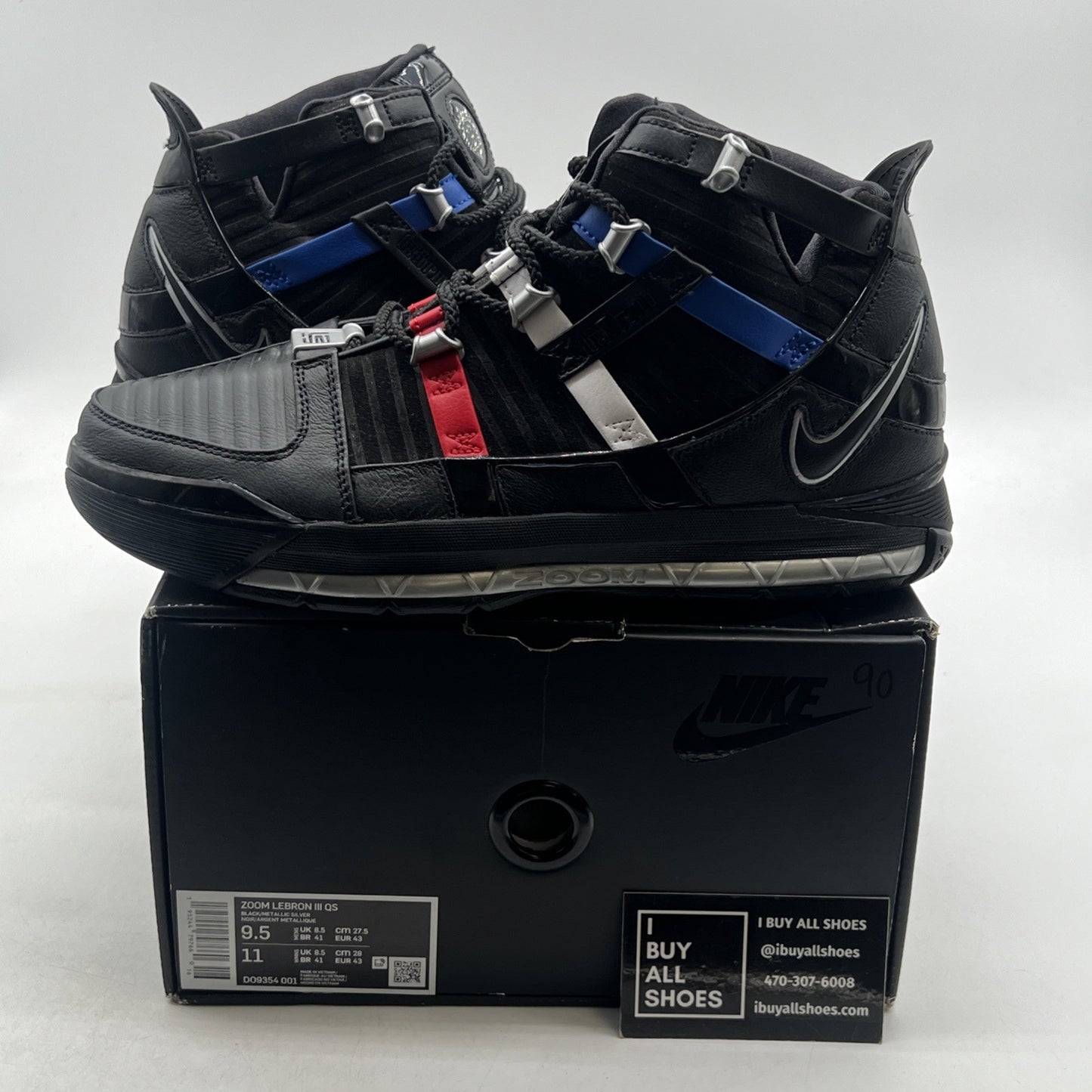 Size 9.5 - Nike Zoom LeBron 3 Retro Barbershop (DO9354-001)