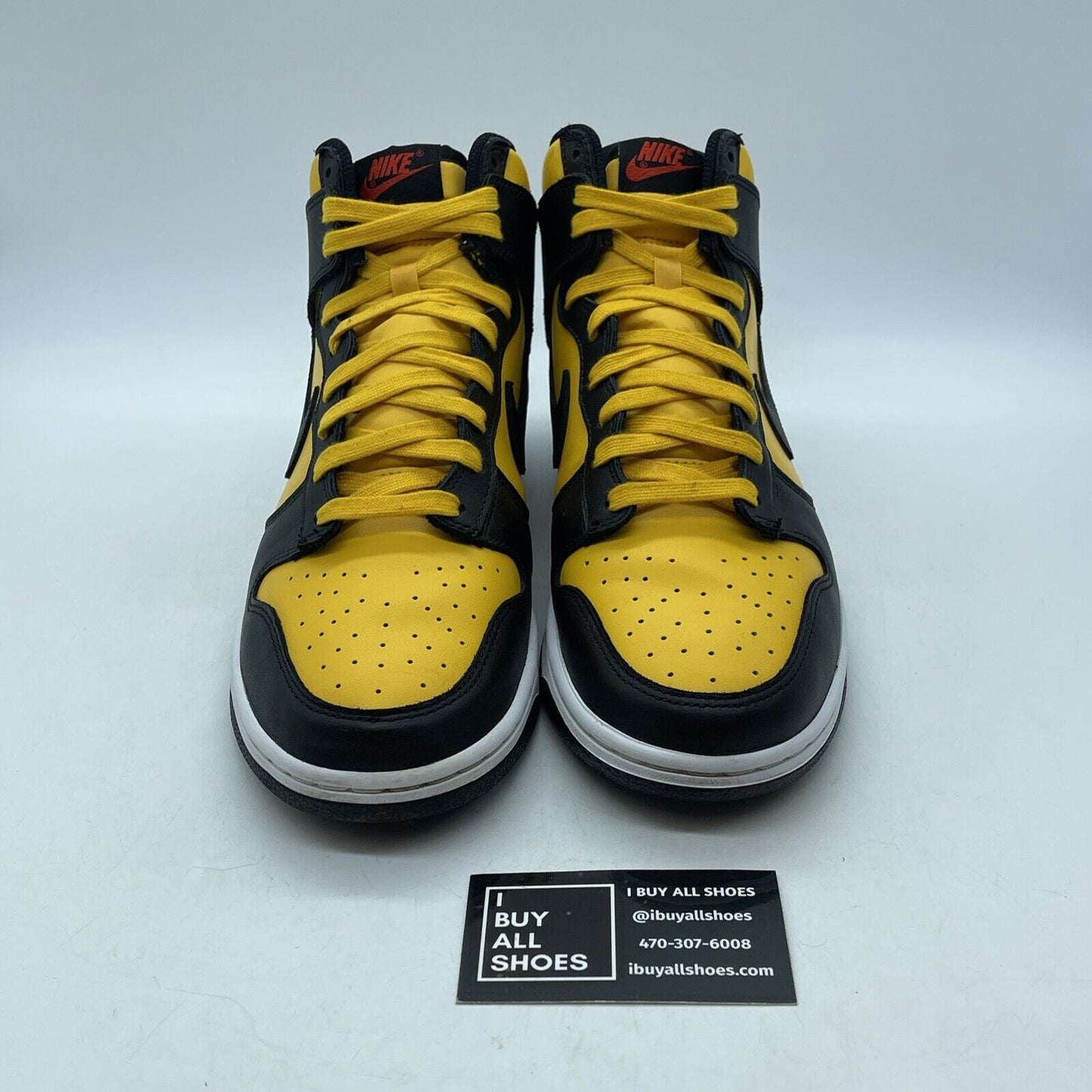 Size 10 - Nike Dunk Retro High Bruce Lee Yellow Black White Leather (DD1399-700)