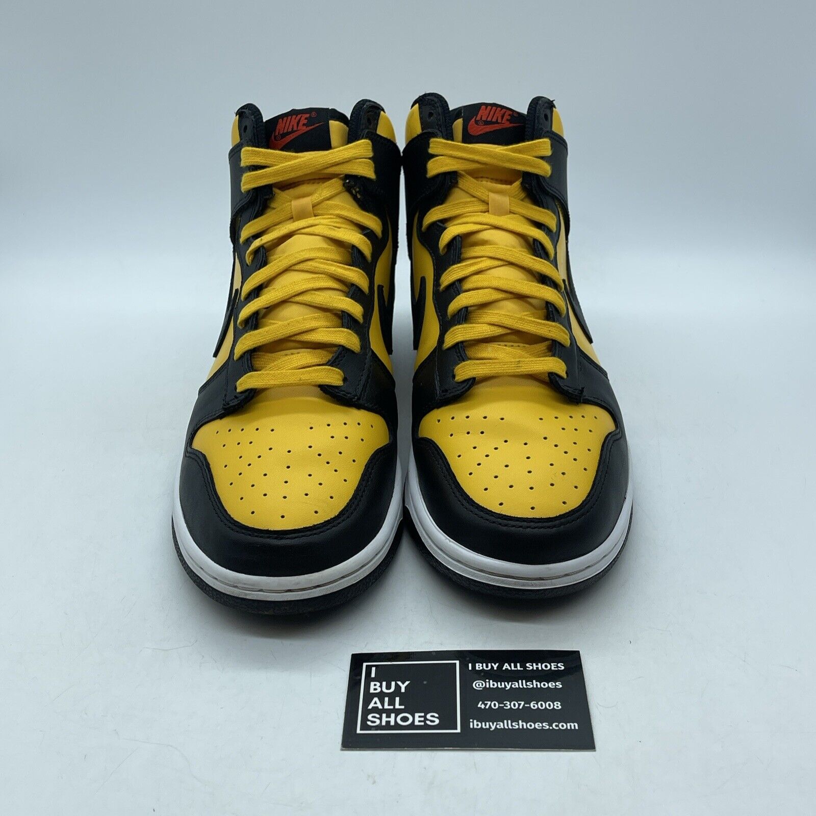 Size 10 - Nike Dunk Retro High Bruce Lee Yellow Black White Leather (DD1399-700)