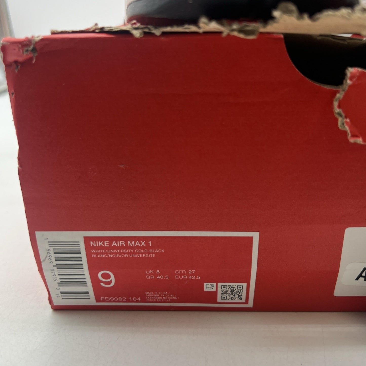 Size 9 - Nike Air Max 1 Steelers (FD9082-104)