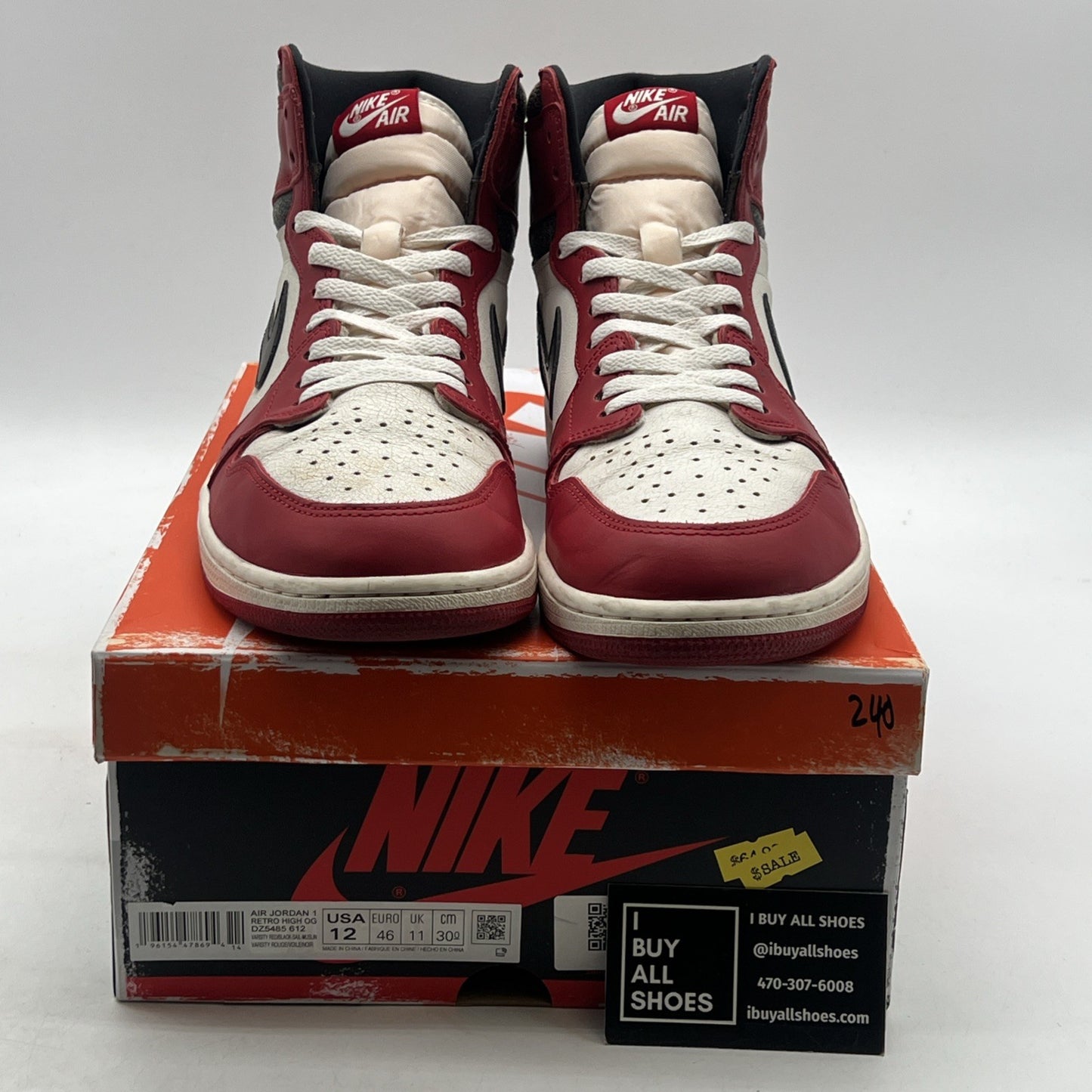 Size 12 -Air Jordan 1 Retro High OG Chicago Reimagined Lost & Found (DZ5485-612)