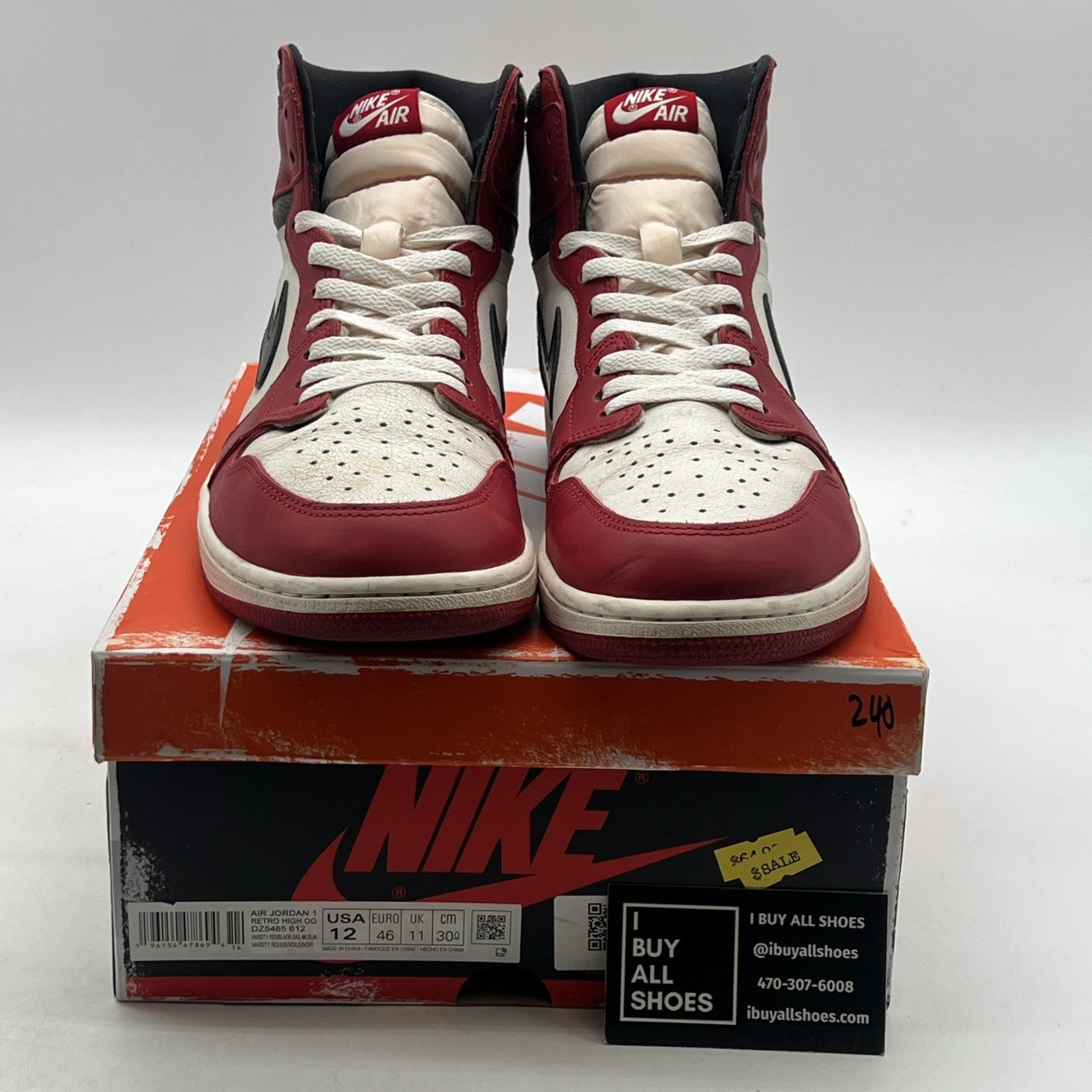 Size 12 -Air Jordan 1 Retro High OG Chicago Reimagined Lost & Found (DZ5485-612)