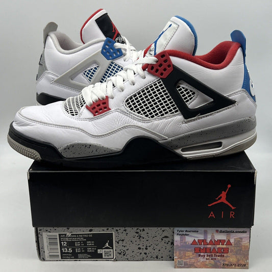 Size 12 - Jordan 4 Retro SE Mid What The 4 White Black Grey Red (CI1184-146)