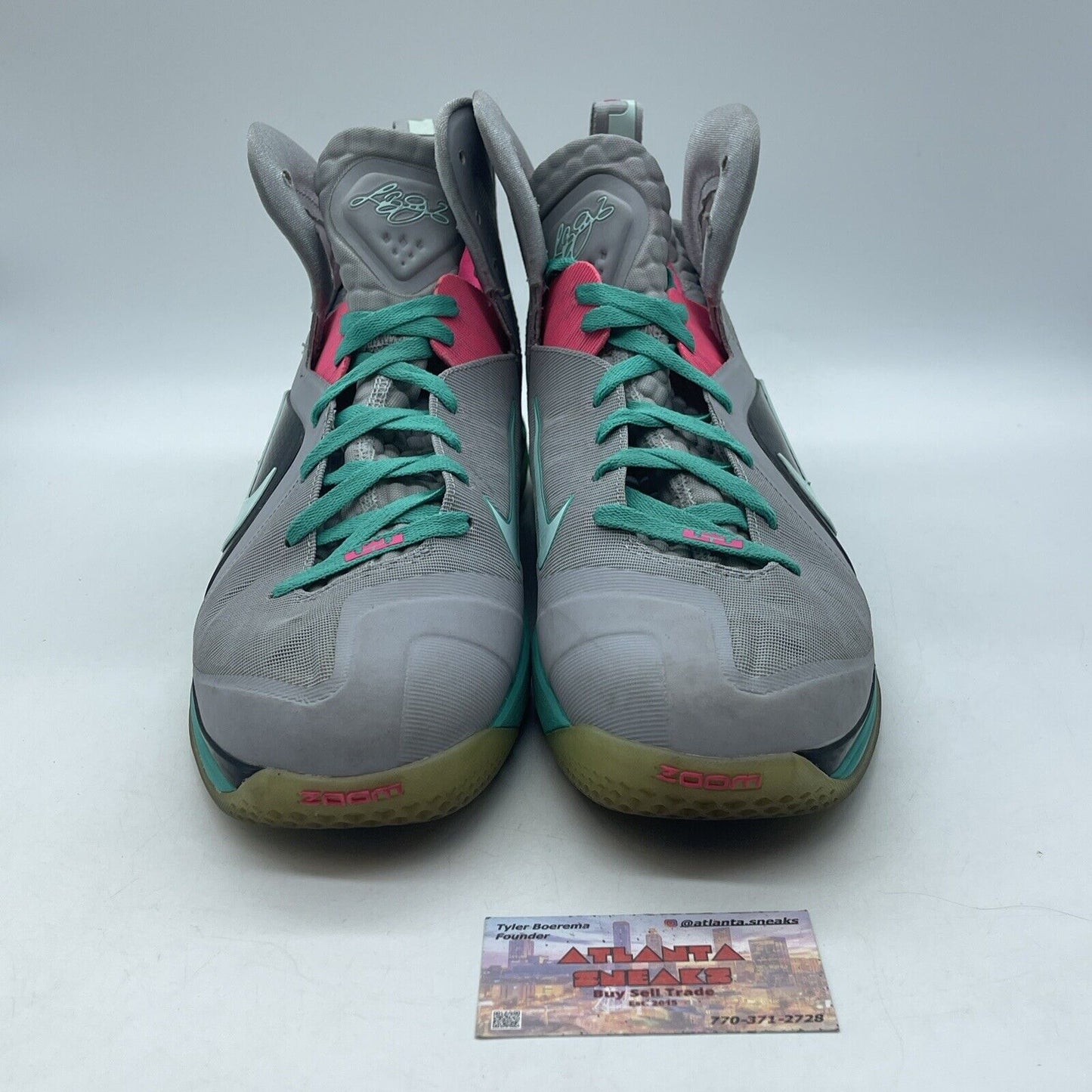 Size 13 - Nike LeBron 9 P.S. Elite South Beach Grey Suede (516958-001)