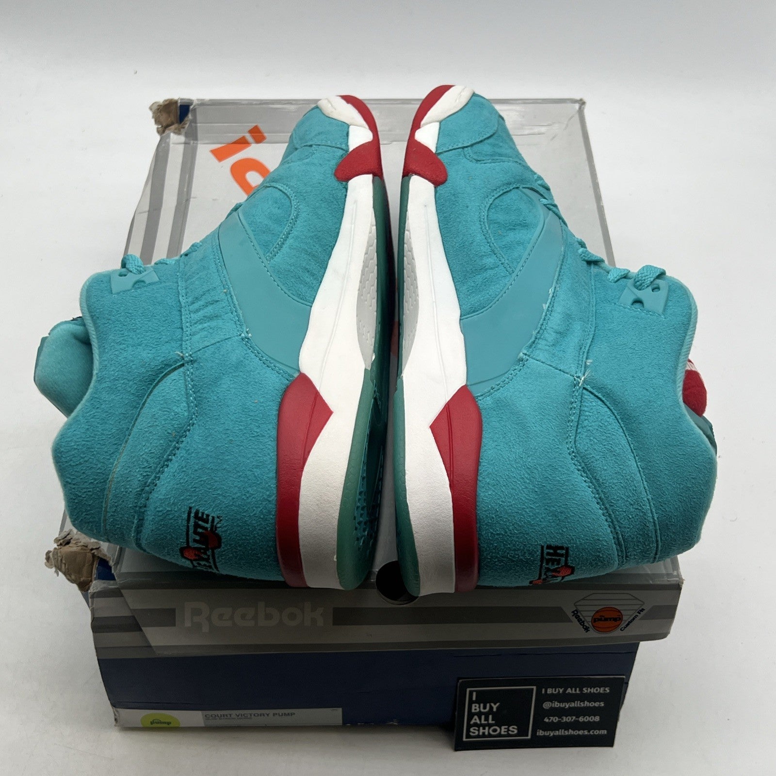 Size 10 - Reebok Court Victory Pump Blue Haze (6-342412)