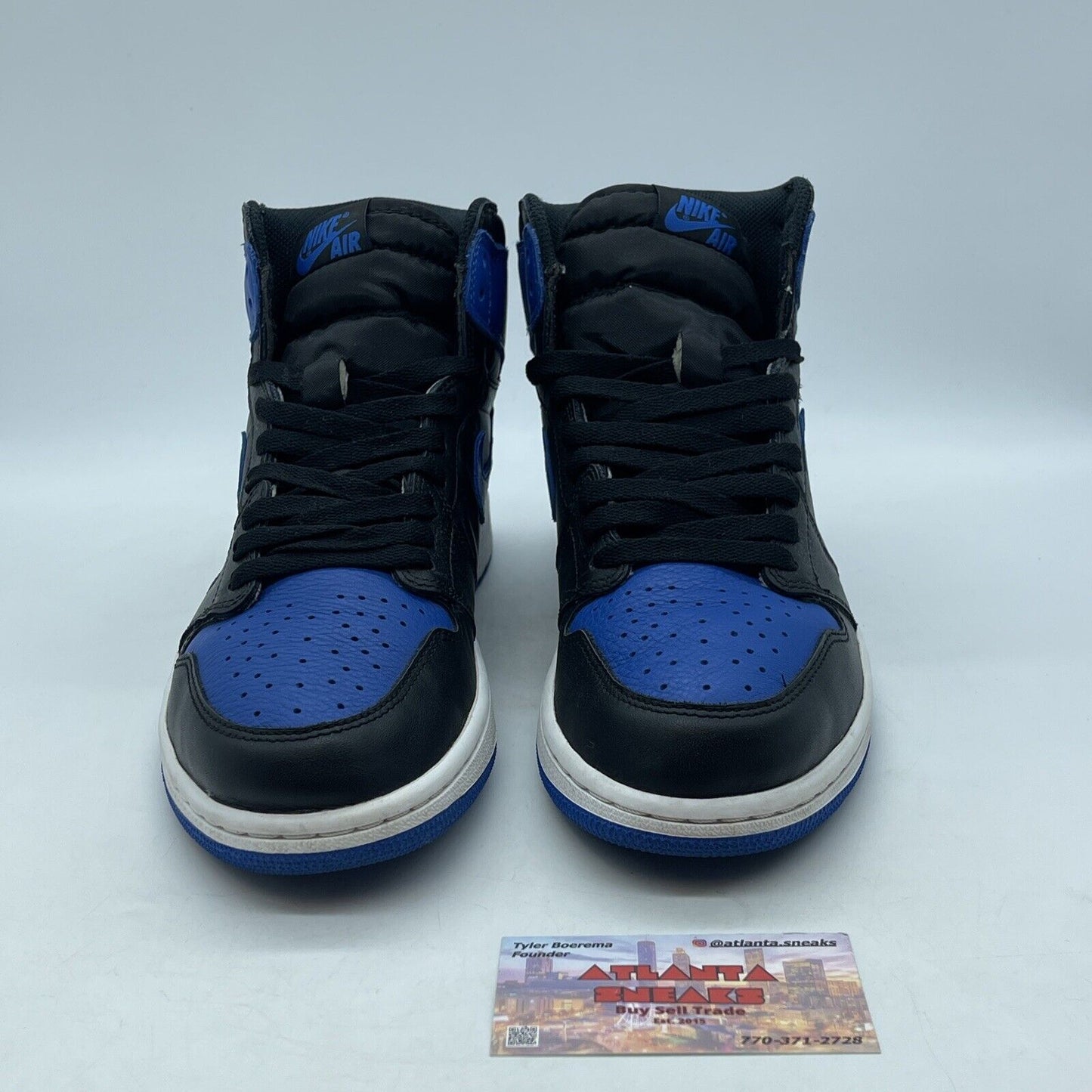 Size 8.5 - Jordan 1 Retro OG High Royal Black Blue Leather (555088-007)