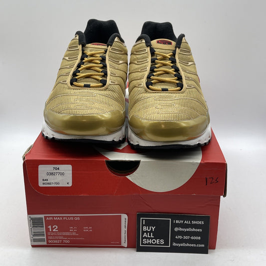 Size 12 - Nike Air Max Plus QS Metallic Gold Suede Leather (903827-700)