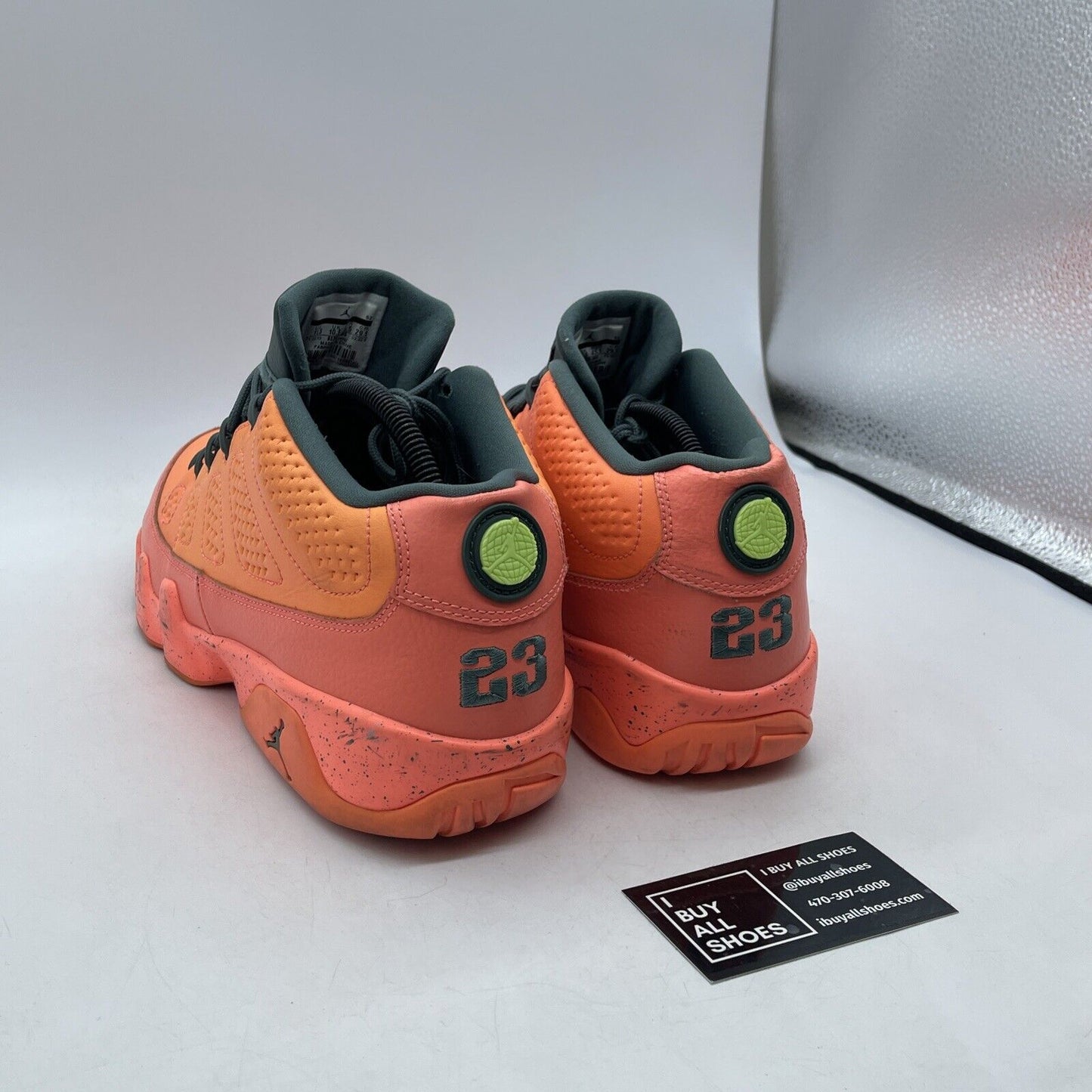 Size 11.5 - Air Jordan 9 Low Bright Mango Orange Grey Leather Suede (832822-805)