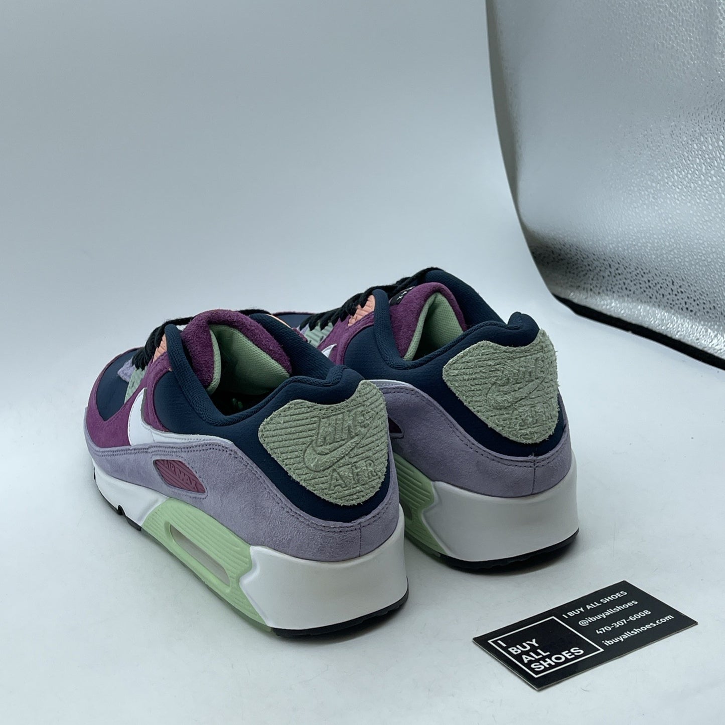 Size 13 - Nike Air Max 90 NRG Light Bordeaux Armory Navy Suede (DM0035-500)