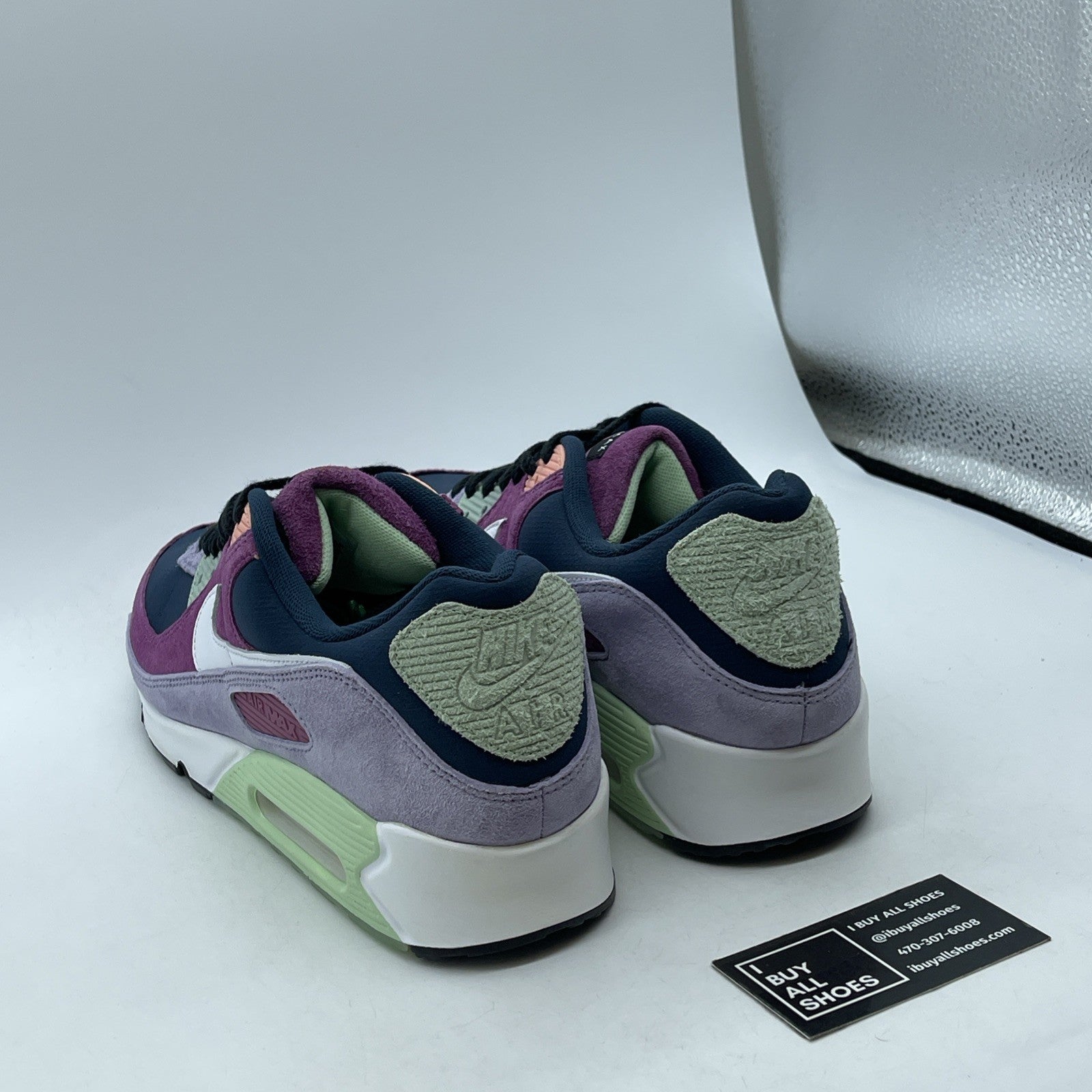 Size 13 - Nike Air Max 90 NRG Light Bordeaux Armory Navy Suede (DM0035-500)