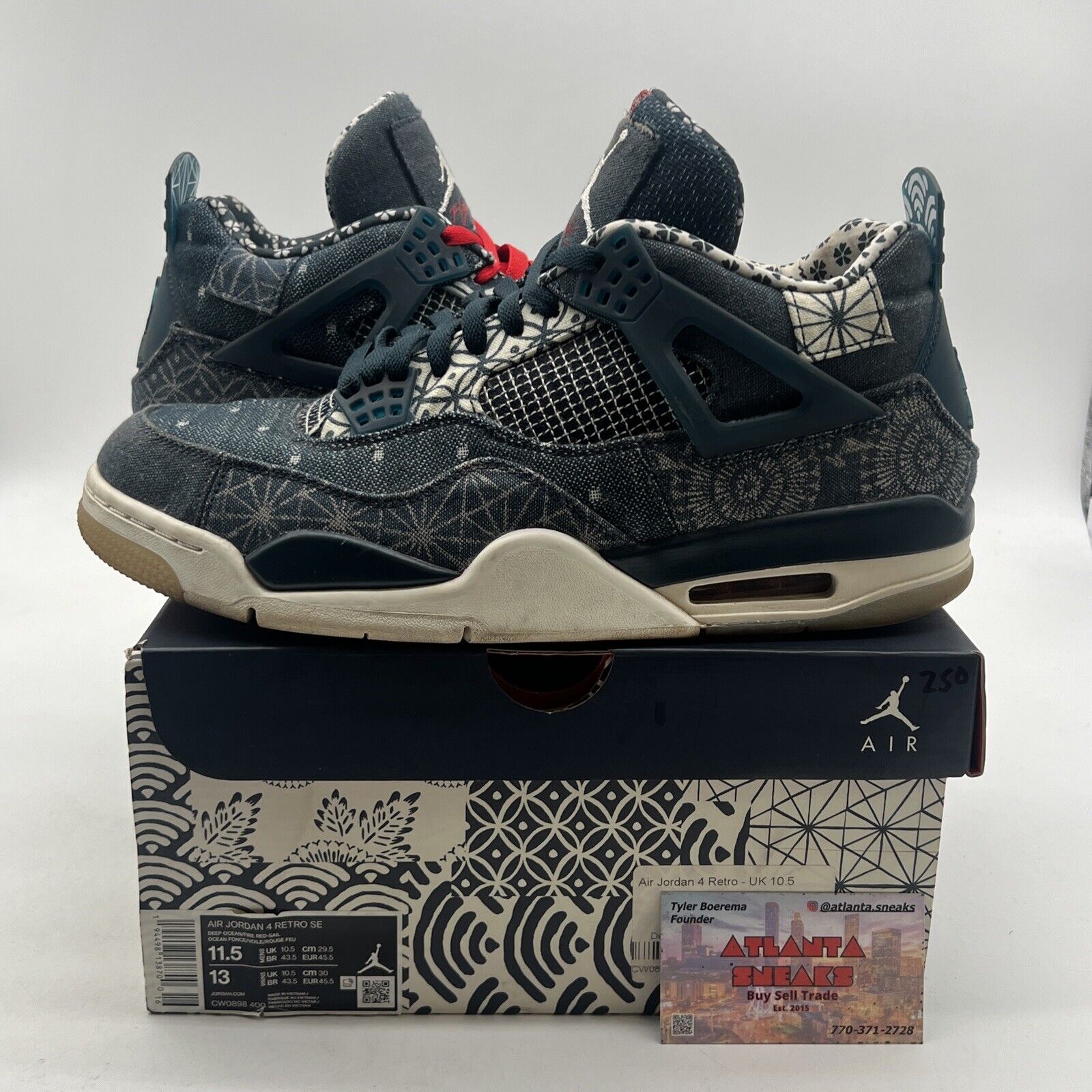 Size 11.5 - Air Jordan 4 Retro SE Sashiko (CW0898-400)