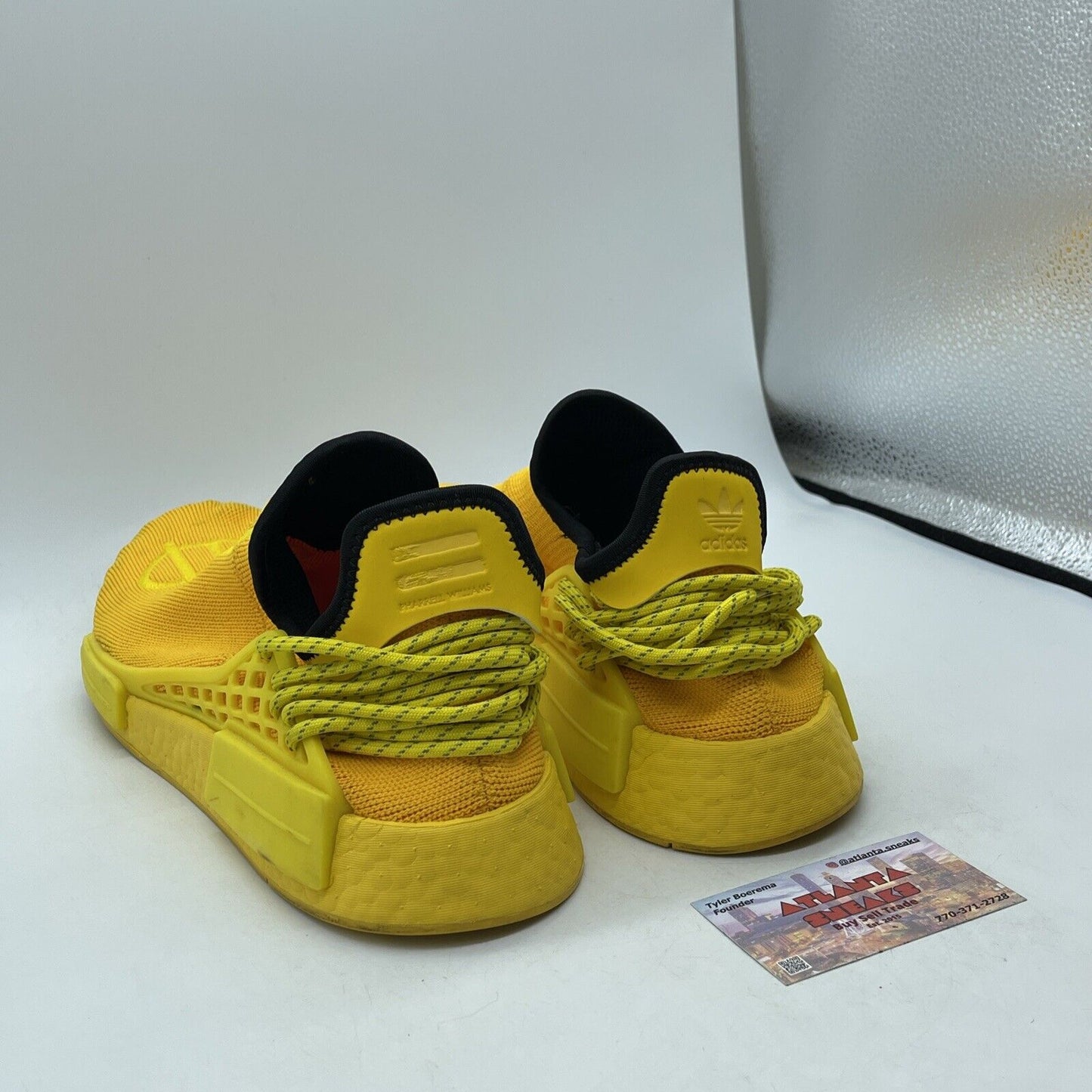 Size 12 - adidas Pharrell x NMD Human Race Yellow Grey Suede (GY0091)