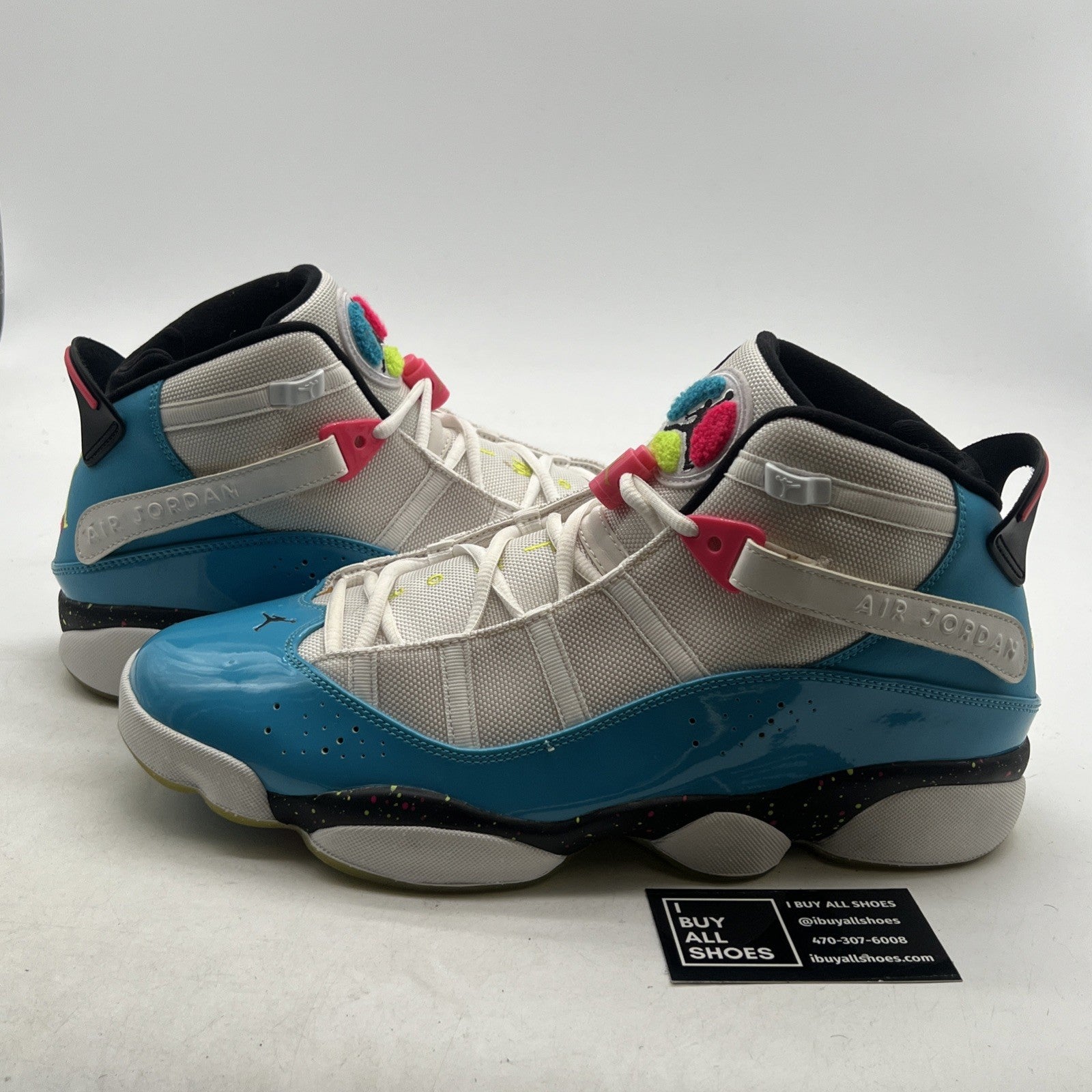 Size 13 - Air Jordan 6 Rings Blue Fury Cyber Pink (CK0018-100)