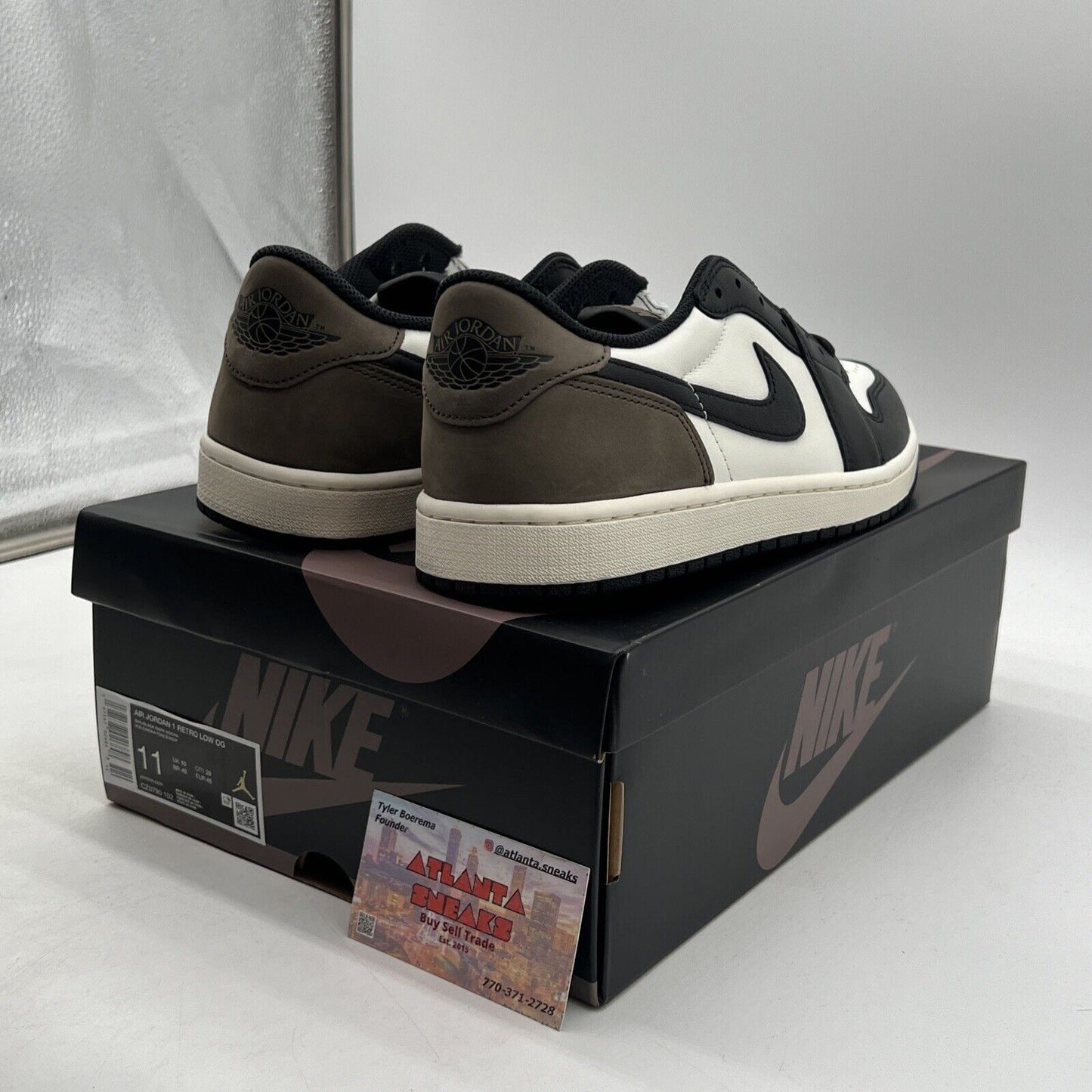 Size 11 - Air Jordan 1 Retro OG Low Mocha Black White Leather (CZ0790-102)