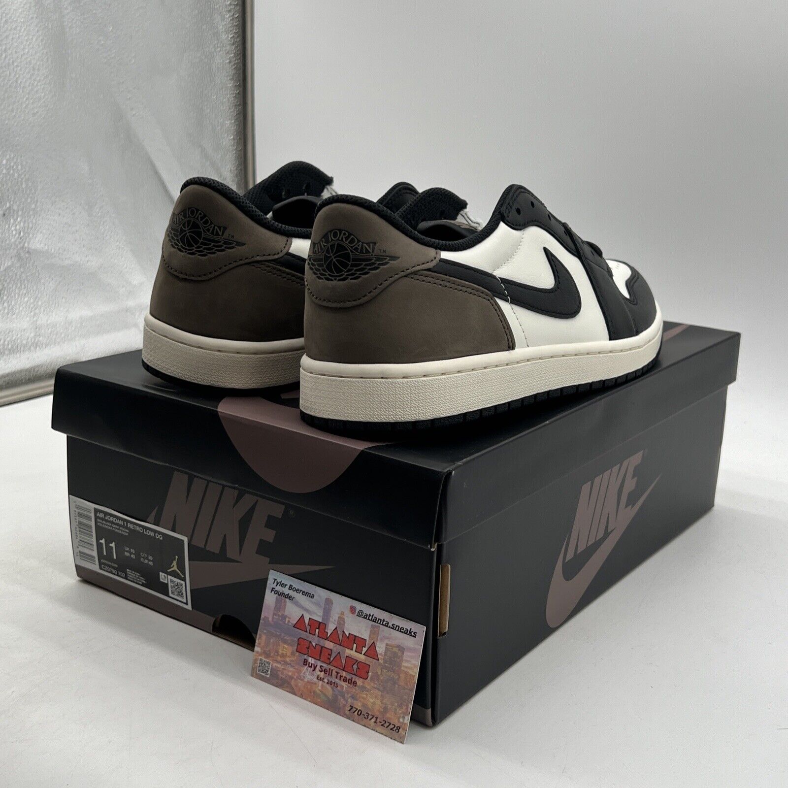 Size 11 - Air Jordan 1 Retro OG Low Mocha Black White Leather (CZ0790-102)