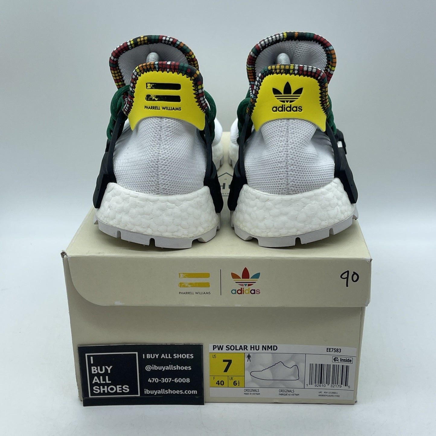 Size 7 - adidas Pharrell x NMD Human Race Inspiration Pack White (EE7583)