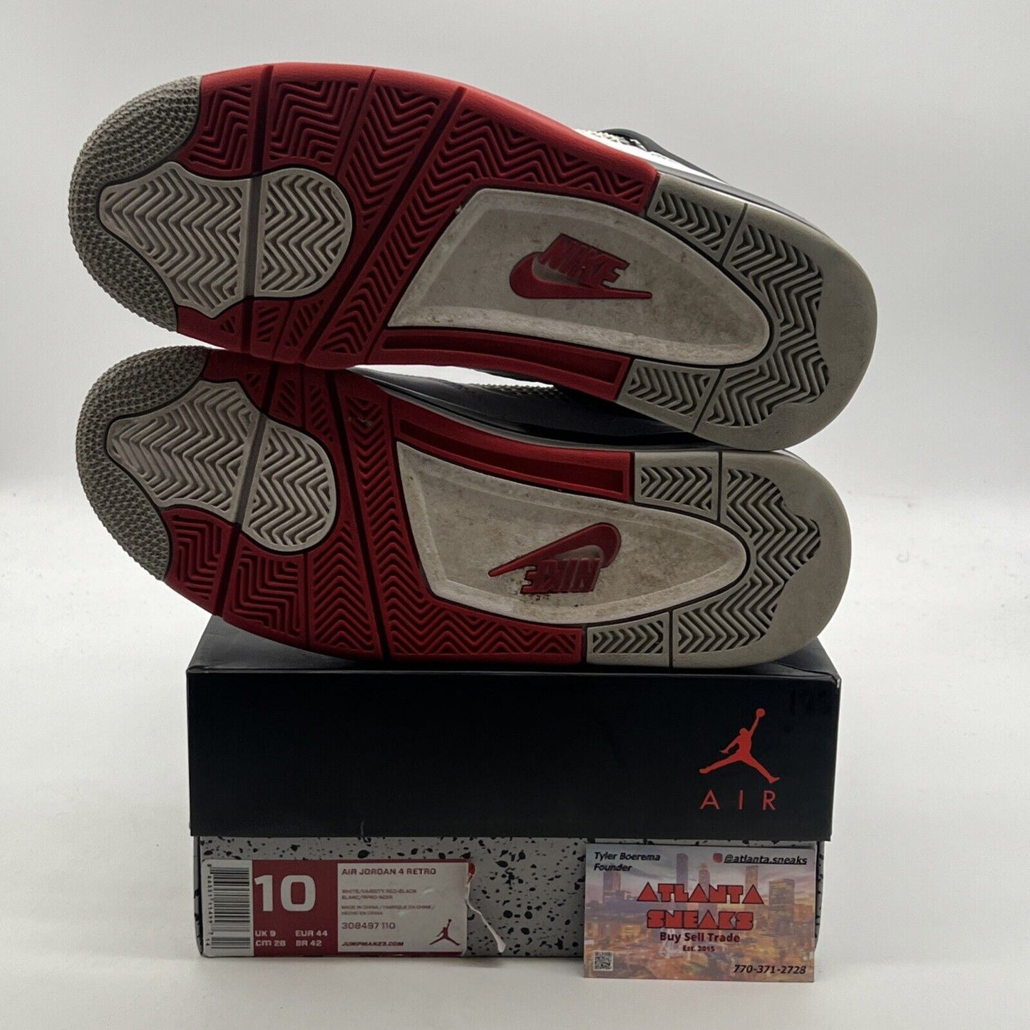 Size 10 - Air Jordan 4 Retro Fire Red 2012 (308497-110)