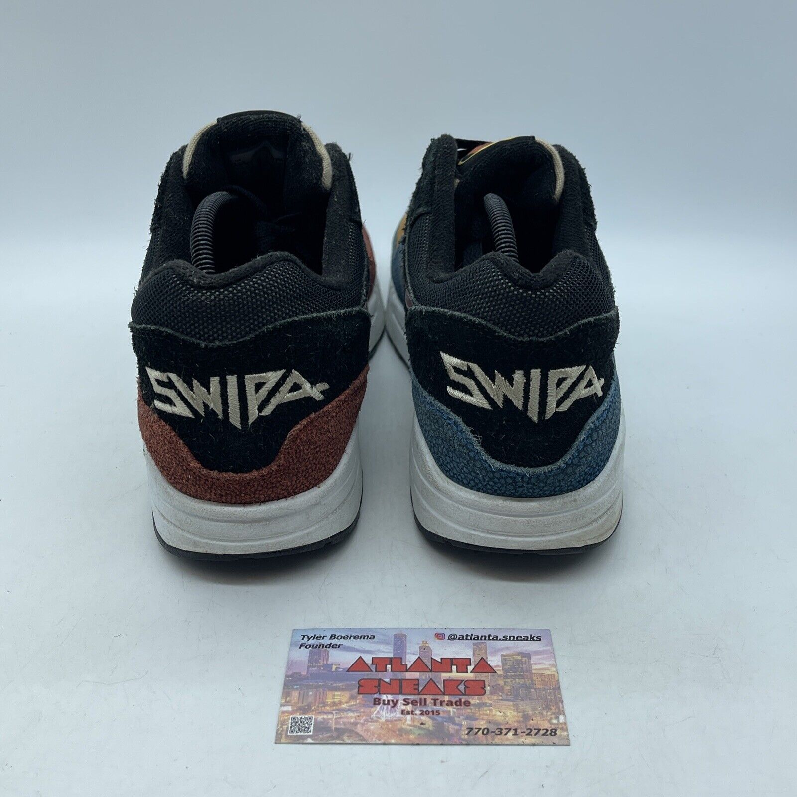 Size 11.5 - Nike De'Aaron Fox x Air Max 1 Swipa Black Blue Suede (CJ9746-001)