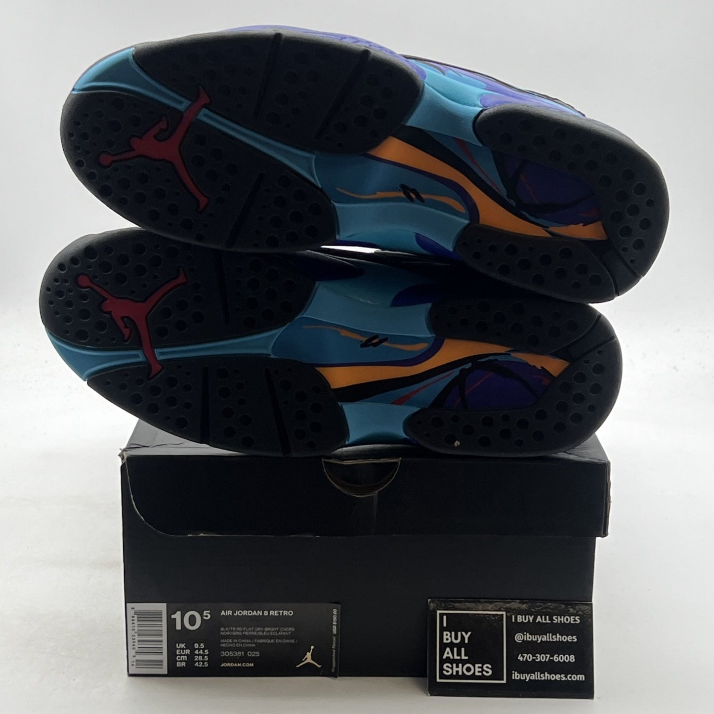 Size 10.5 - Air Jordan 8 Retro Aqua 2015 (305381-025)