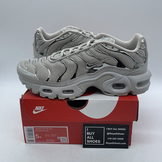 Size 5Y - Nike Air Max Plus TN Light Silver Iron Ore Silver Suede (FZ0977-001)