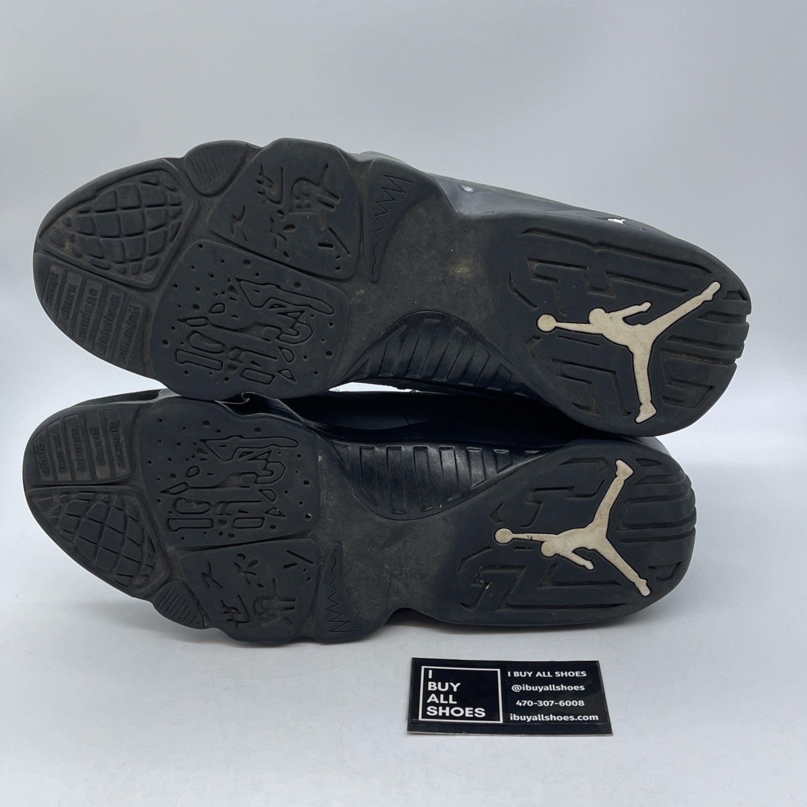 Size 14 - Air Jordan 9 Retro Anthracite Black White suede Leather (302370-013)