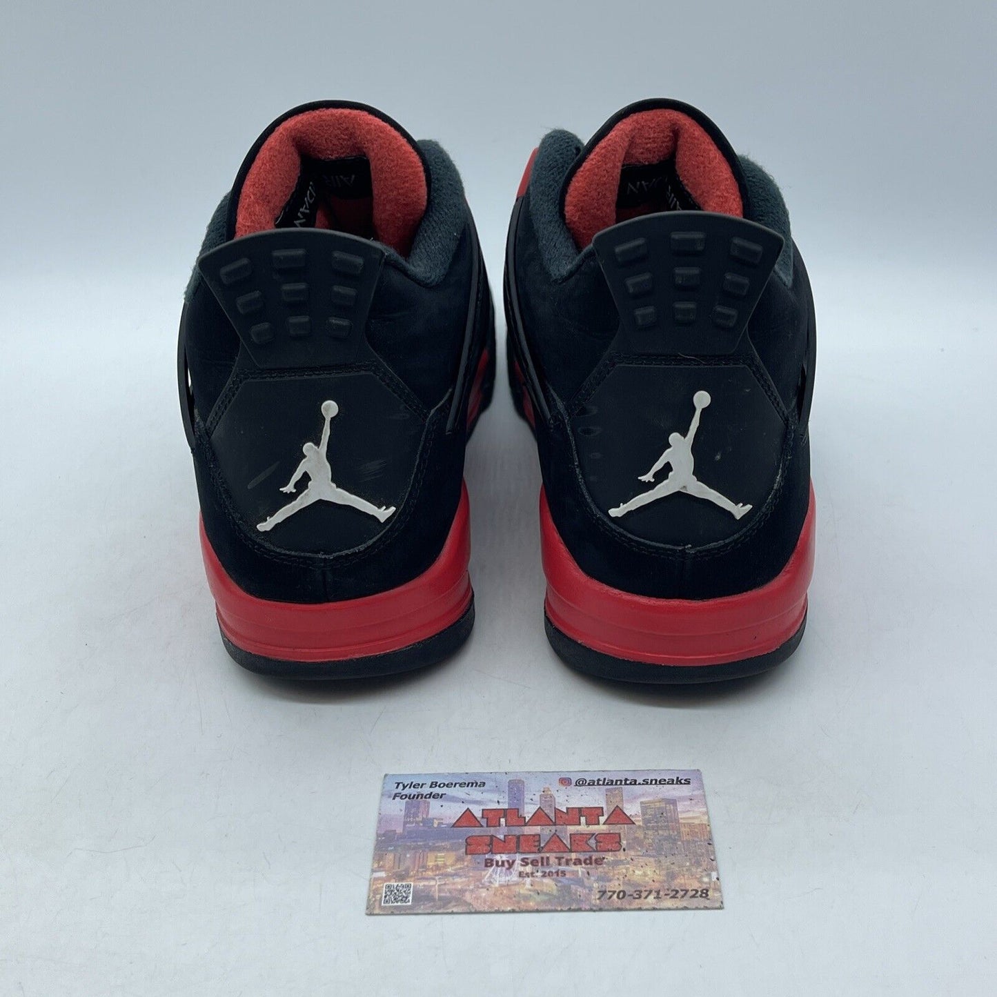 Size 9.5 - Jordan 4 Retro Mid Red Thunder Black Suede White Leather (CT8527-016)